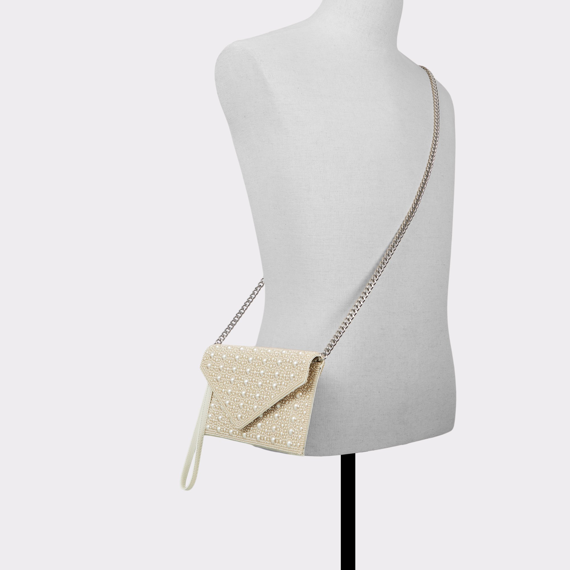 【追跡あり!】ALDO Mallasveex クラッチバッグ ☆ パーティーに mallasvex_white_110-002-