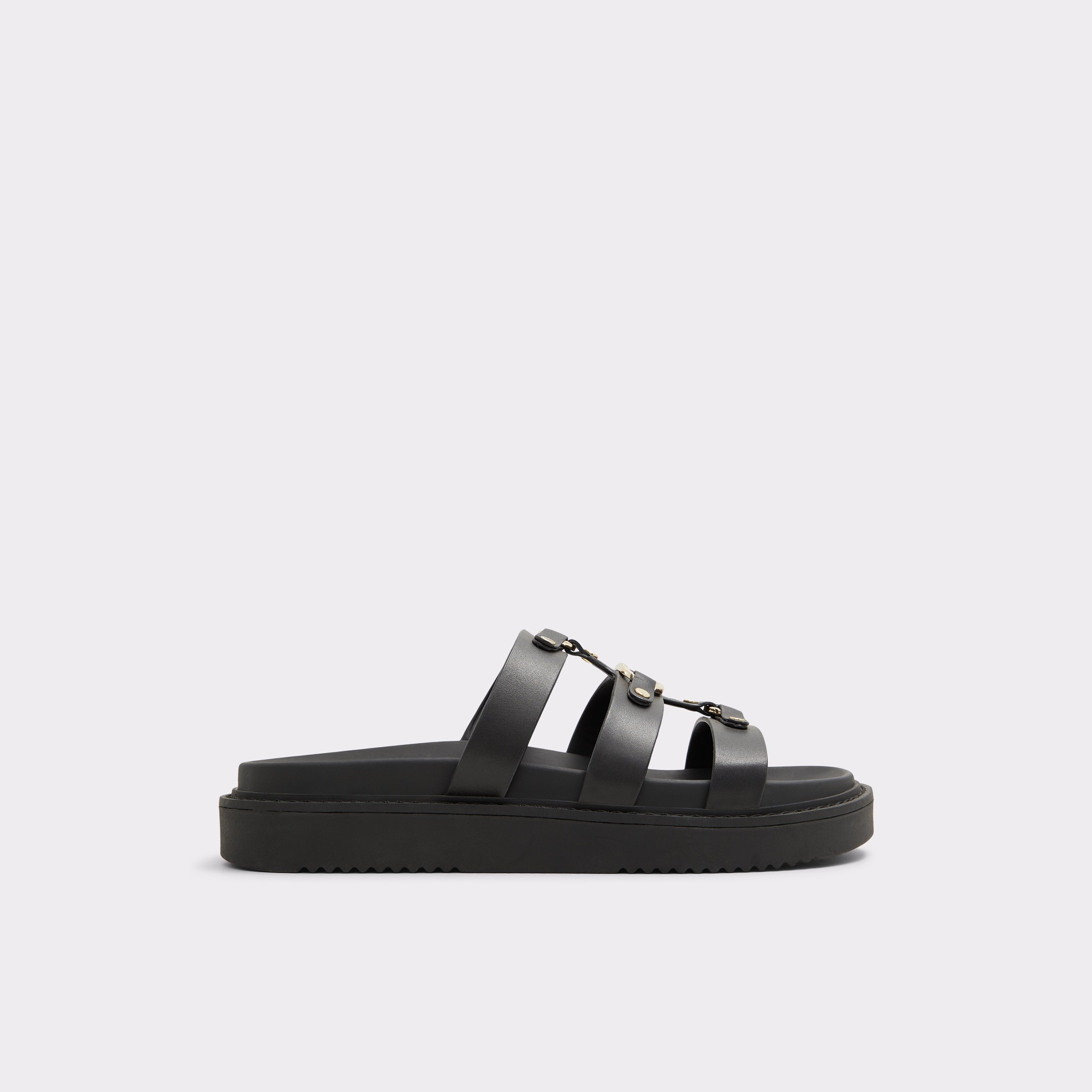 Mariesoleil Black Women's Flat Sandals | ALDO Canada