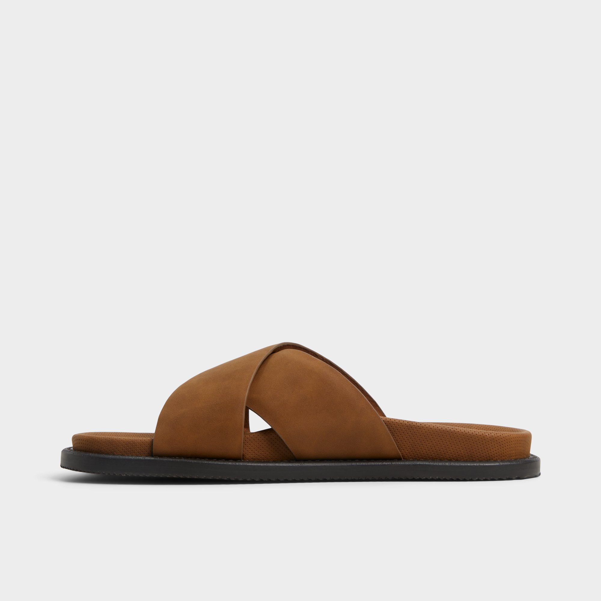 【ALDO Men's】クロスストラップ スライド サンダル Marrin marrin_brown_220-002-