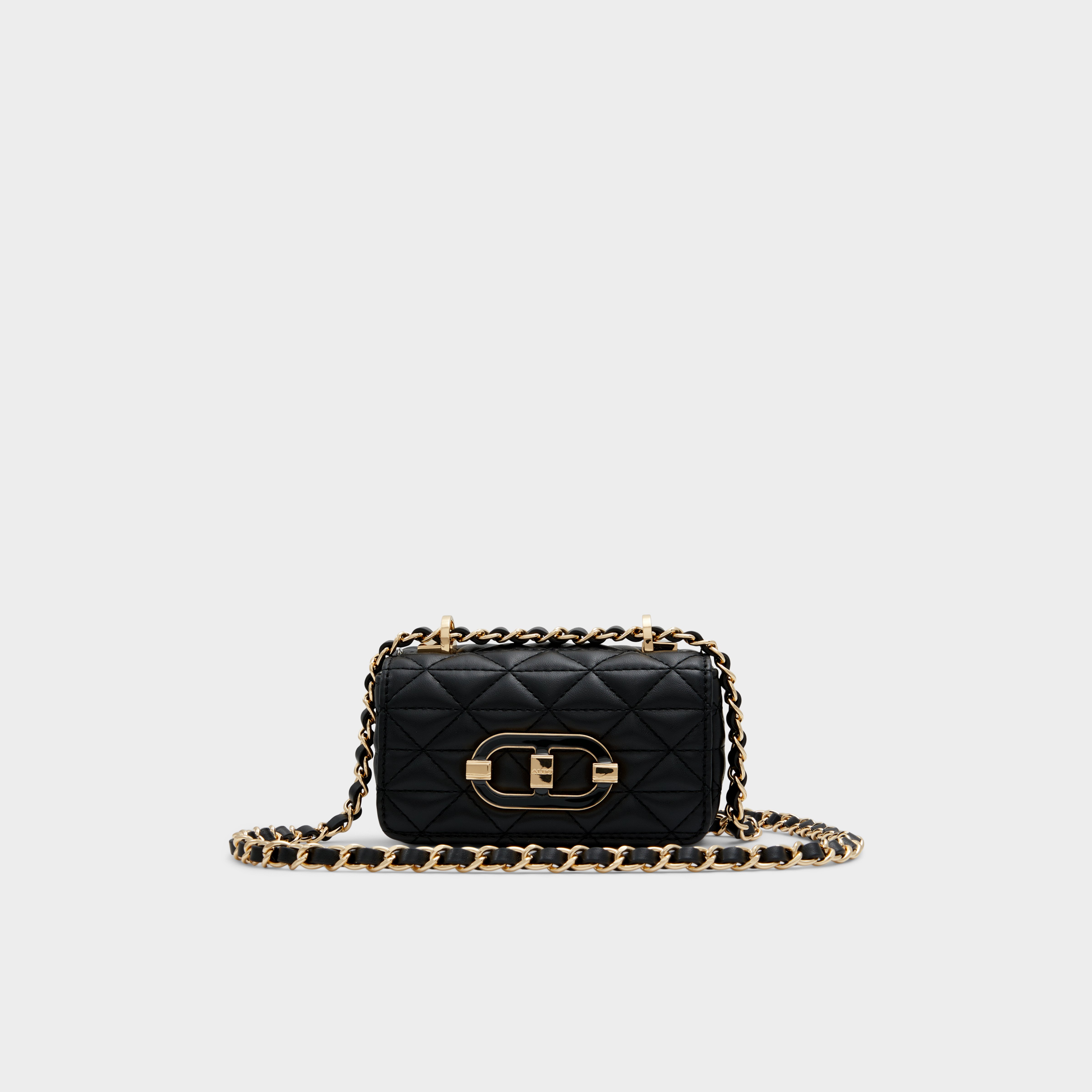 【ALDO】エレガントMininaledarキルト・チェーンミニショルダー mininaledar_black_001-002-