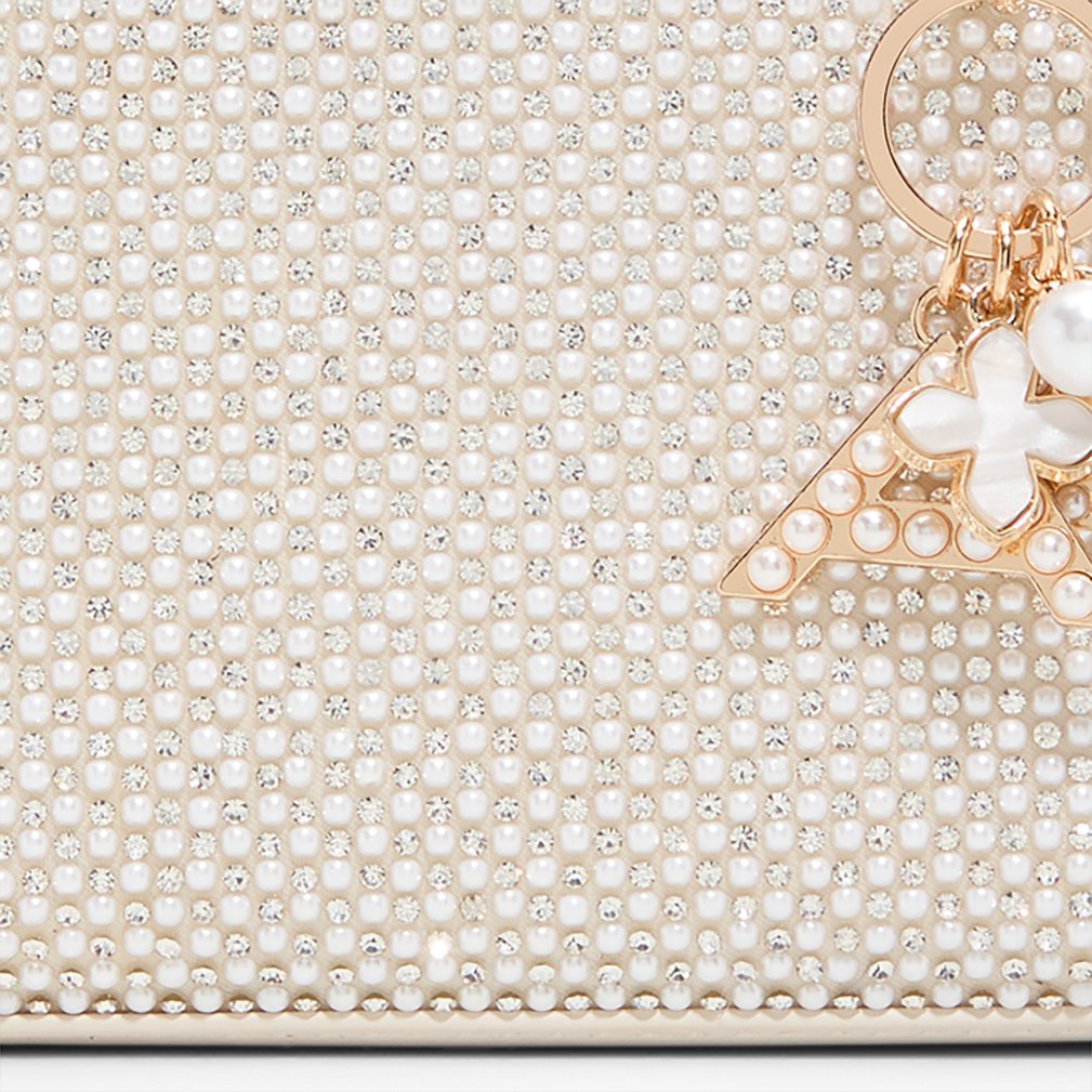 上品【ALDO】パール風ビジュー ミニサッチェルバッグ Minipearlx Minipearlx Bone Multi Women's Pearls | ALDO US