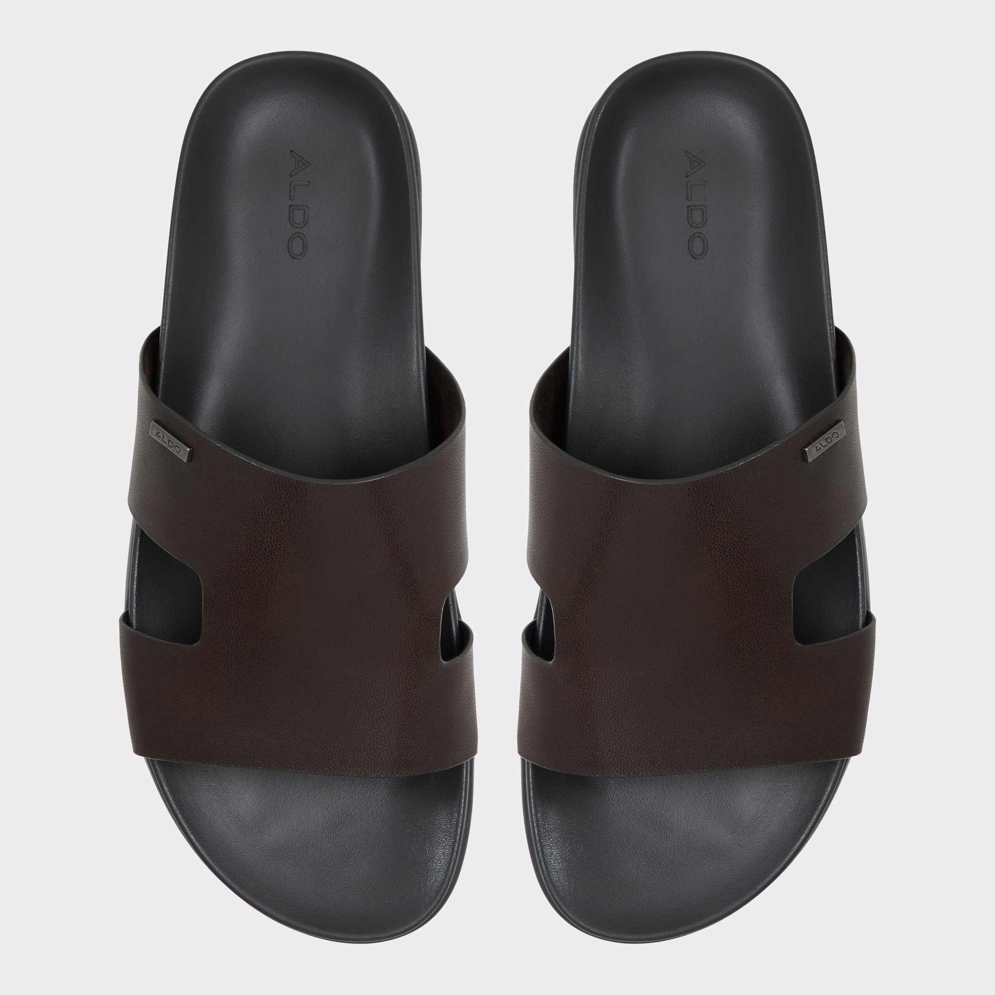 Mondi Dark Brown Men's Slides | ALDO Canada