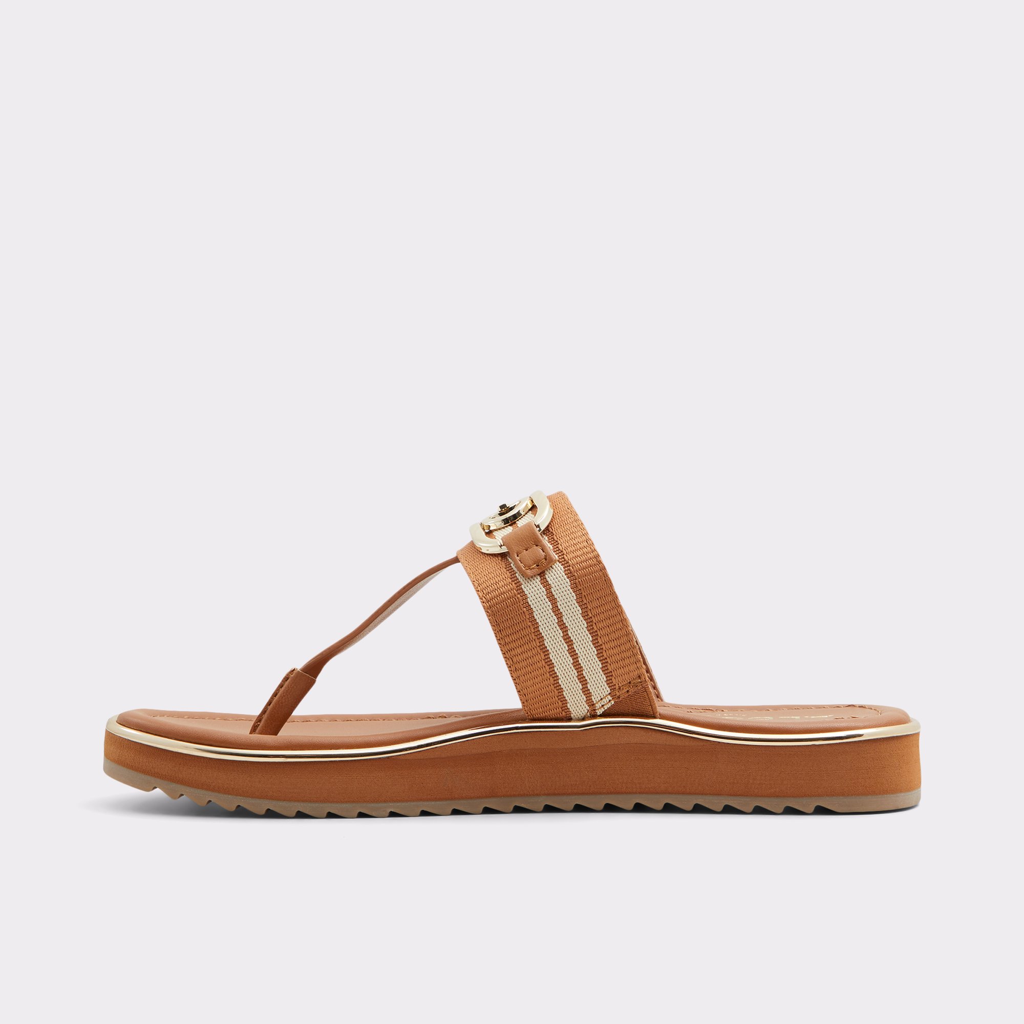 Nesien Medium Brown Women's Flat Sandals | ALDO Canada