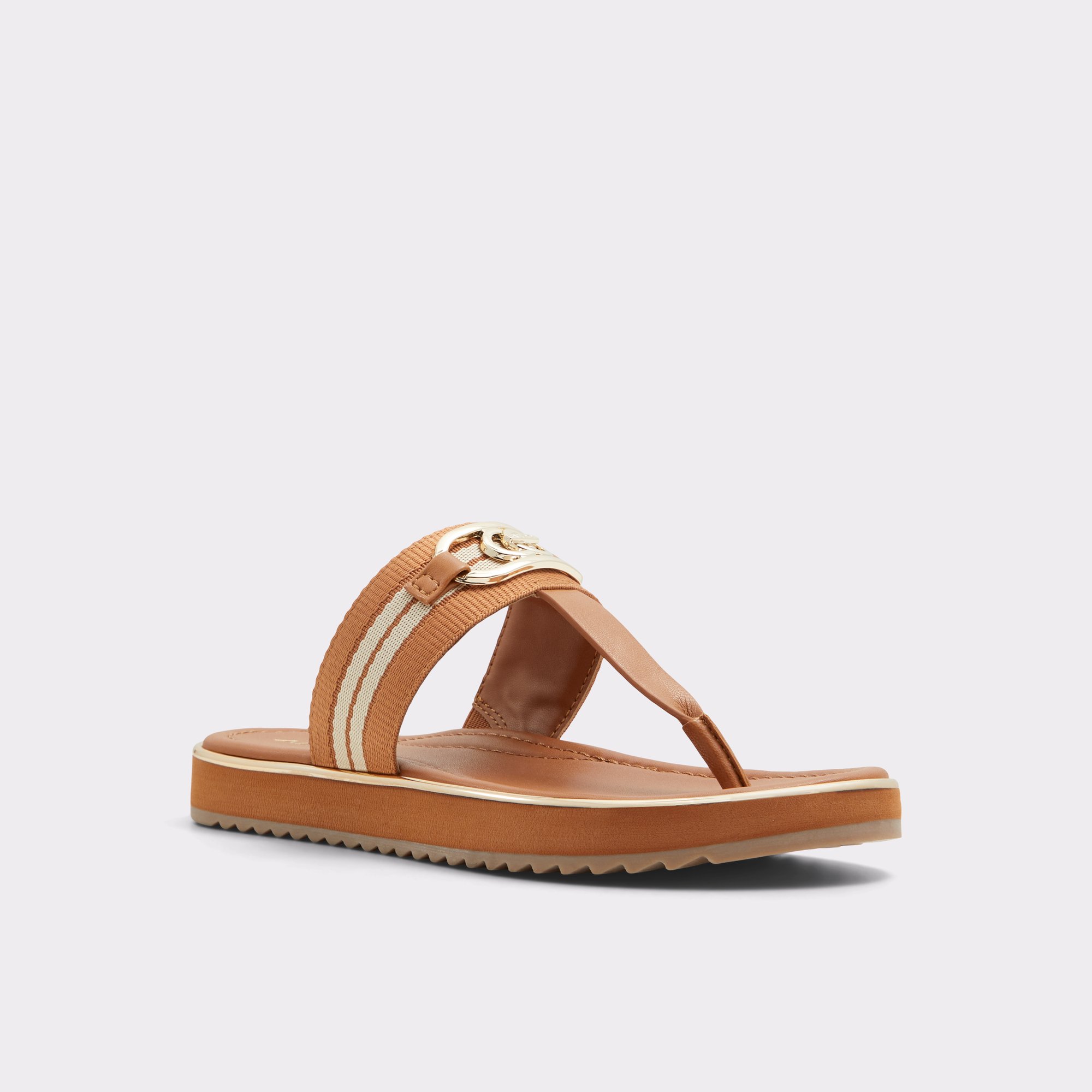 Nesien Medium Brown Women's Flat Sandals | ALDO Canada