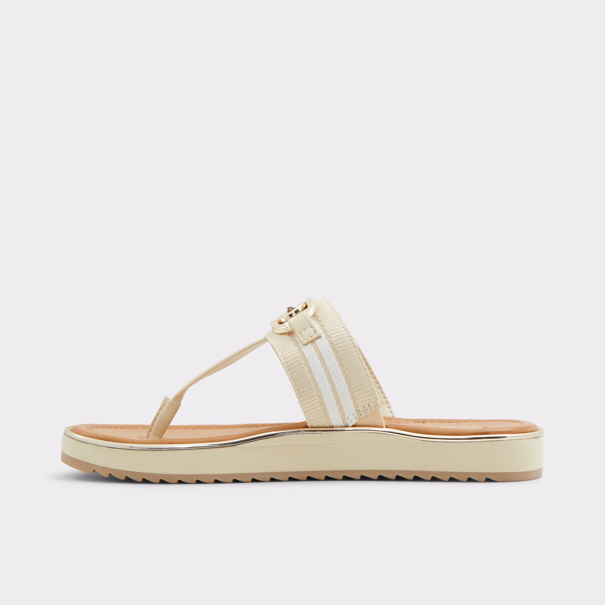 Nesien Beige Women's Flat Sandals | ALDO Canada