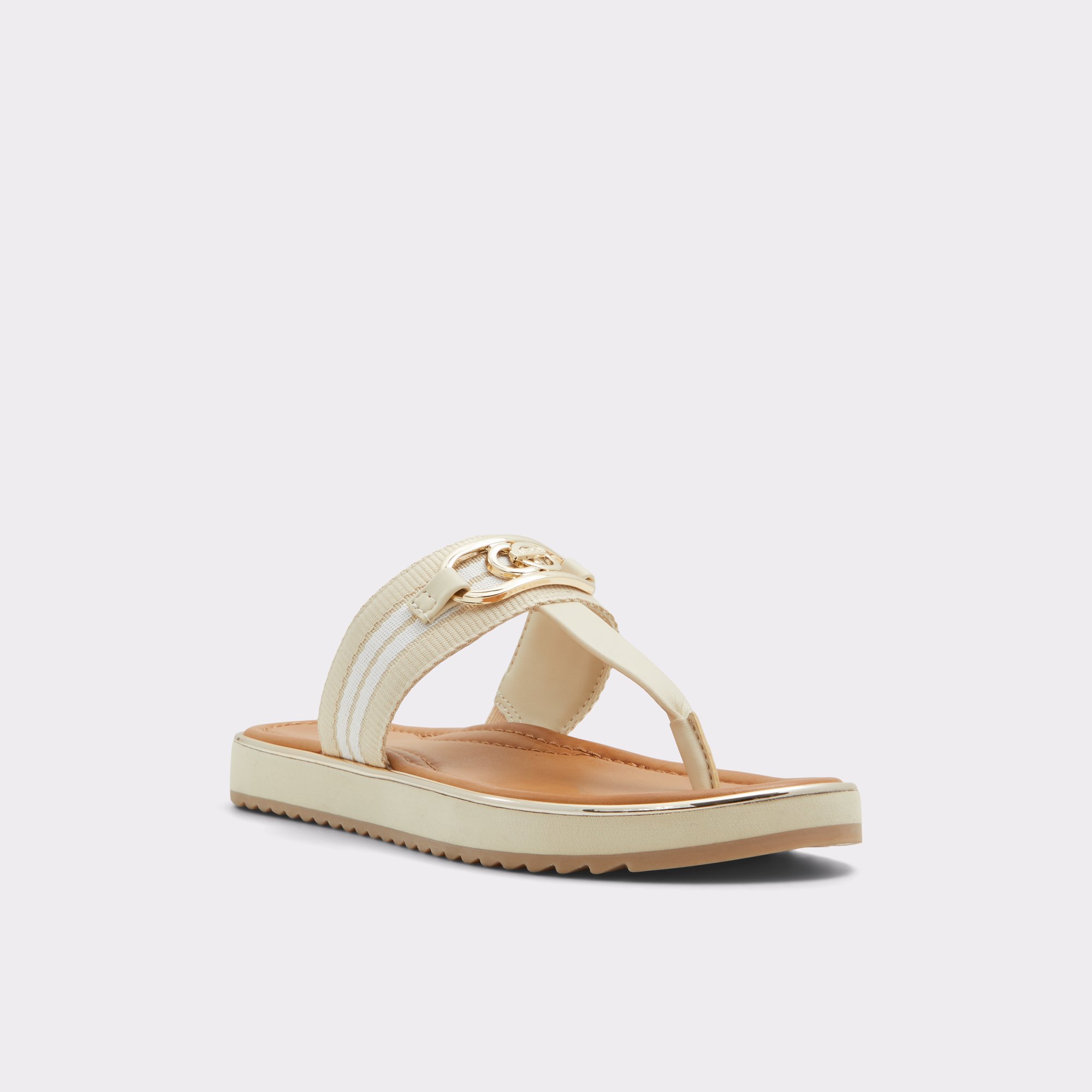 Nesien Beige Women's Flat Sandals | ALDO Canada