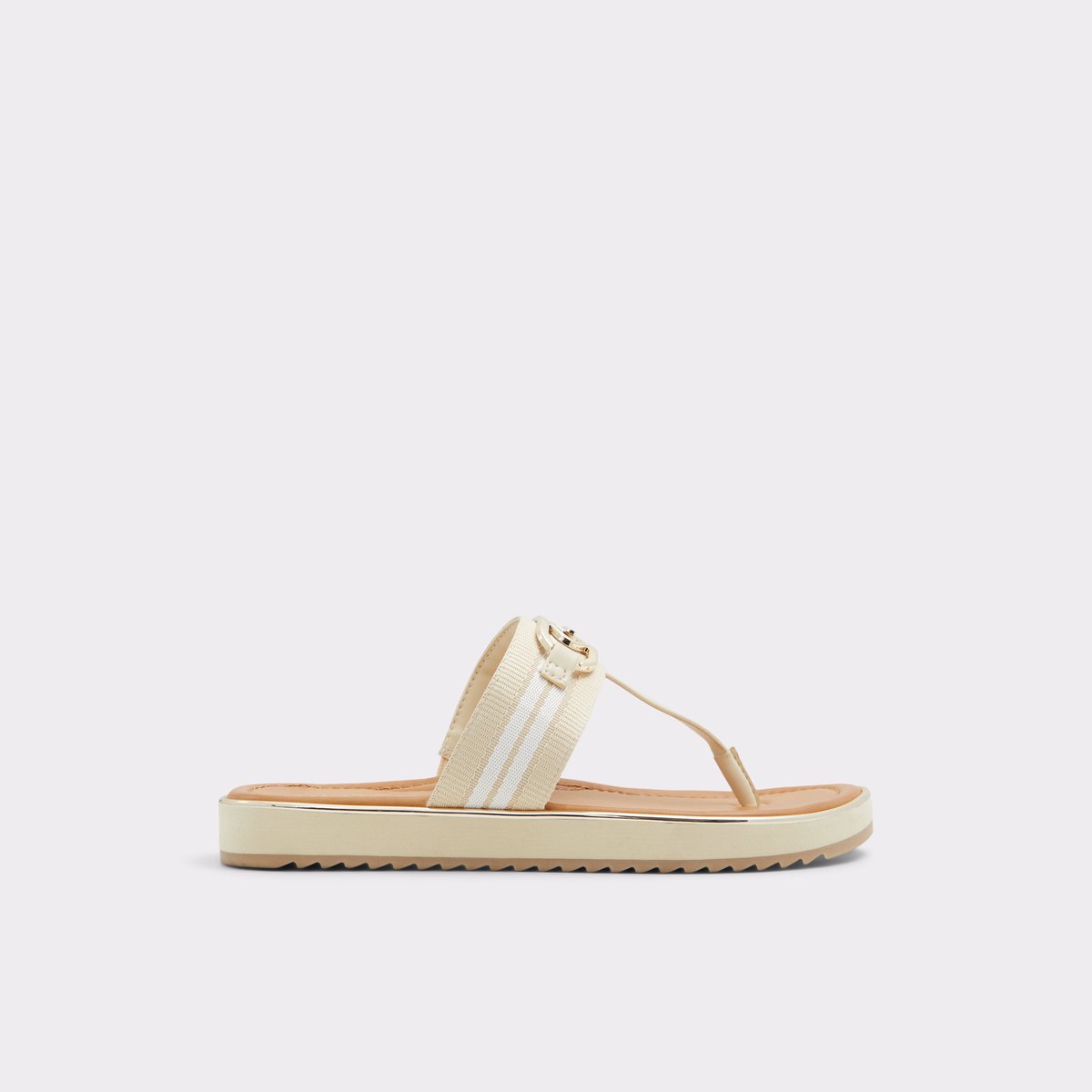 Nesien Beige Women's Flat Sandals | ALDO Canada