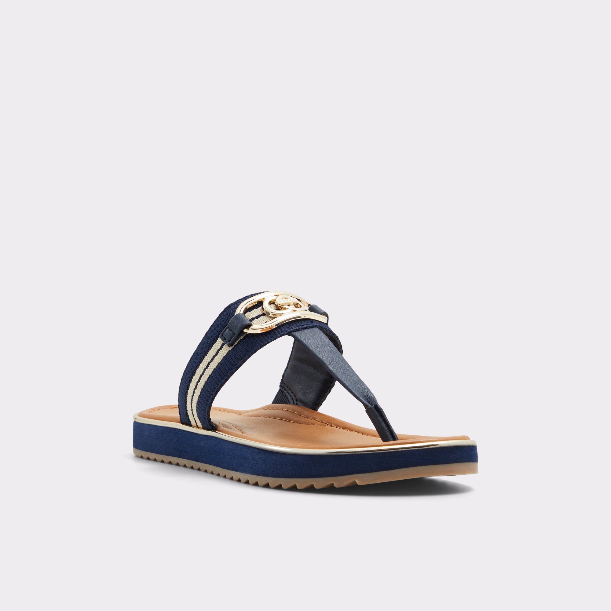 Nesien Dark Blue Women's Flat Sandals | ALDO Canada