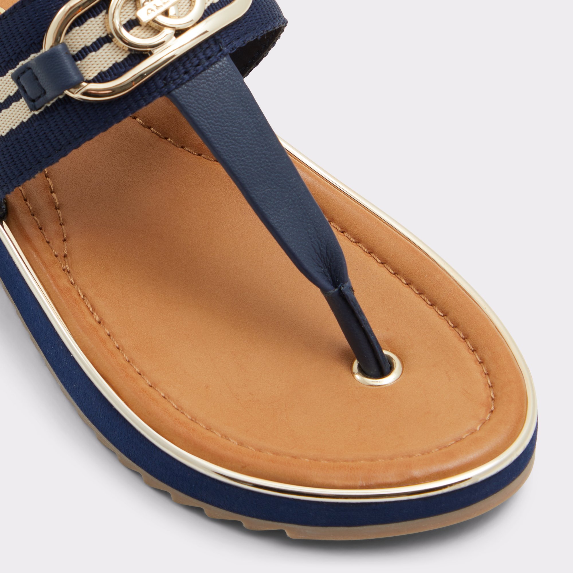 Nesien Dark Blue Women's Flat Sandals | ALDO Canada