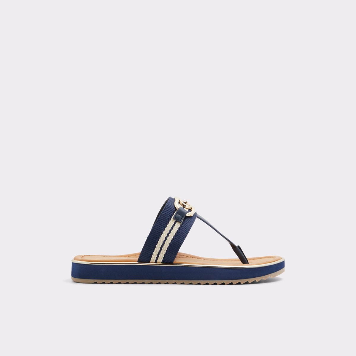 Nesien Dark Blue Women's Flat Sandals | ALDO Canada