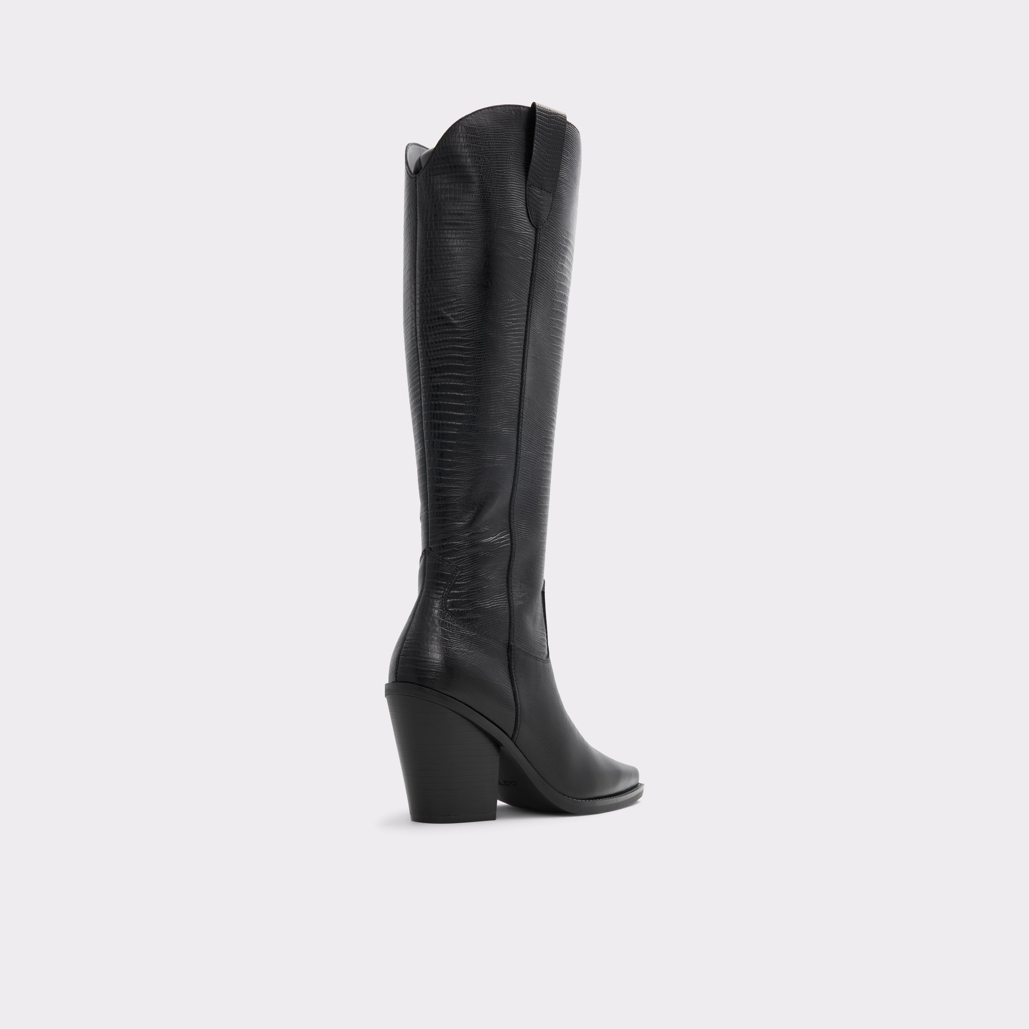 Nevada Black Leather Lizard Women's Casual Boots | ALDO US