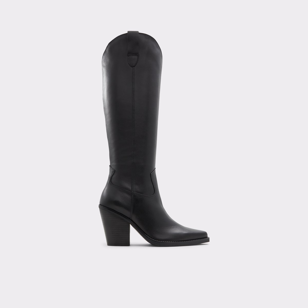 Nevada Black Leather Smooth Women's Tall Boots | ALDO Canada