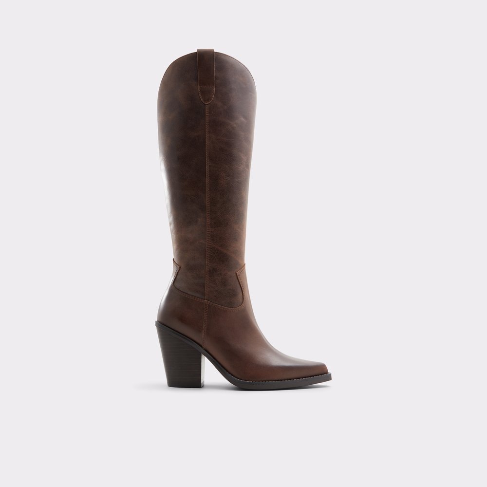 【ALDO】本革クロコ☆Cadigoder☆ブロックヒール・ロングブーツ Cadigoder Black Women's Tall Boots | ALDO Canada
