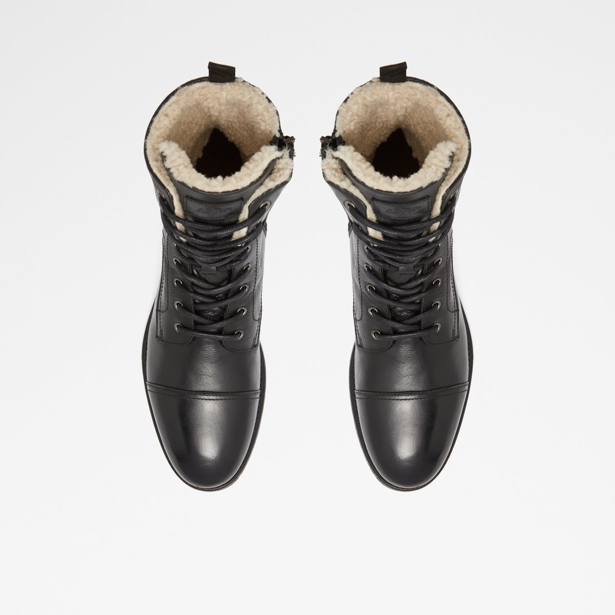 aldo black lace up boots