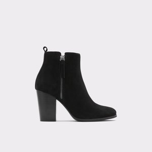 알도 ALDO Noemieflex Black Leather Nubuck Womens Ankle Boots