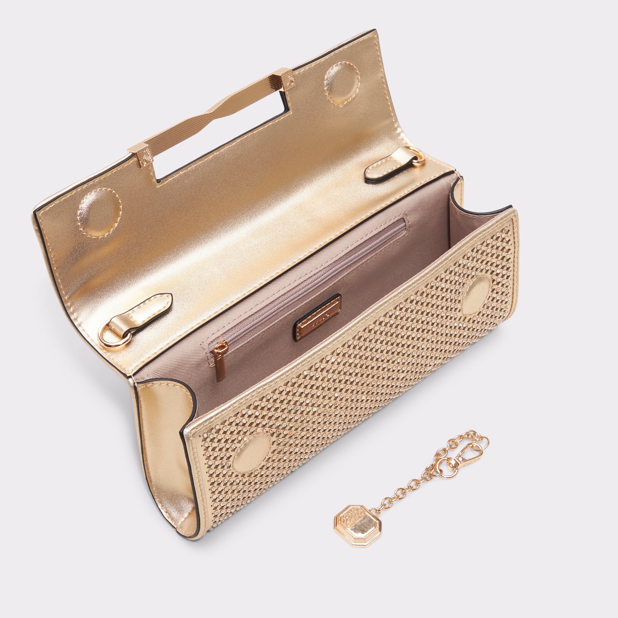 最終SALE! ALDO Box Clutch ALDO Beaded Box Clutch With Pearl Clutch Bag in Metallic | Lyst