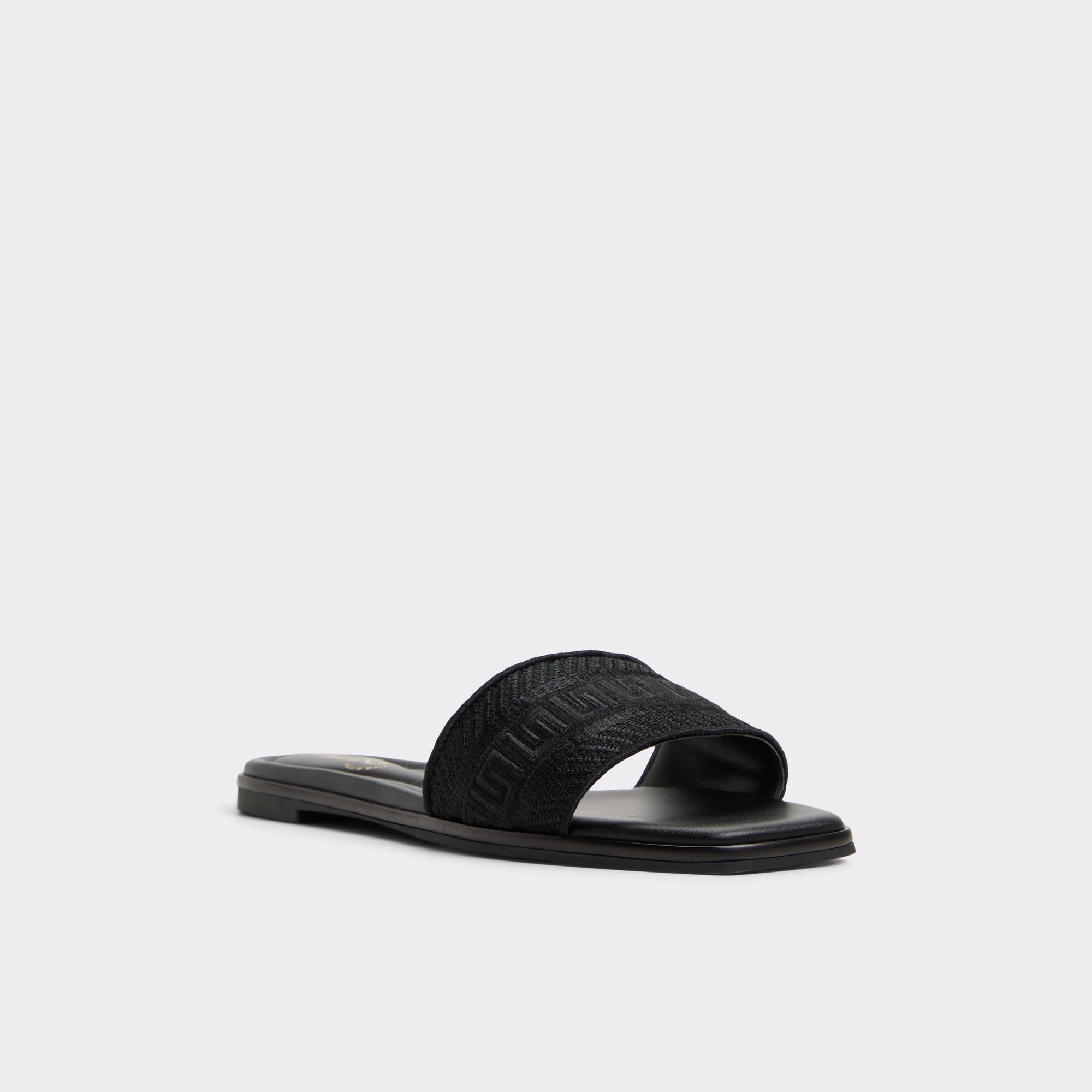 Oceania Noir Femmes Sandales à talon plat | ALDO Canada
