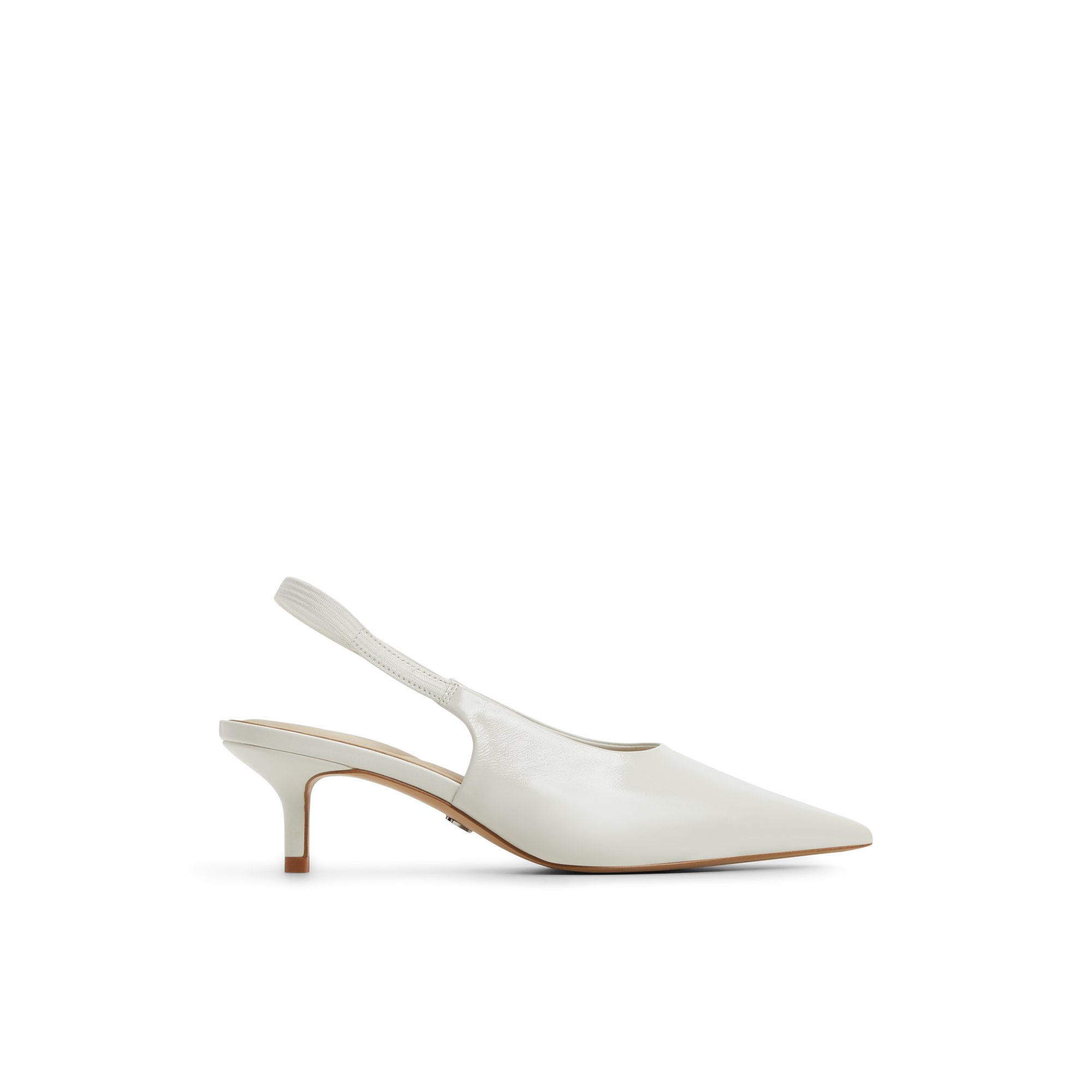 Aldo Oceweth Slingback Kitten Heeled Shoes In White