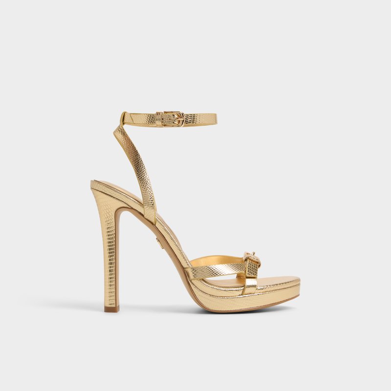 Onaonwan sandalia de mujer – 9, dorado