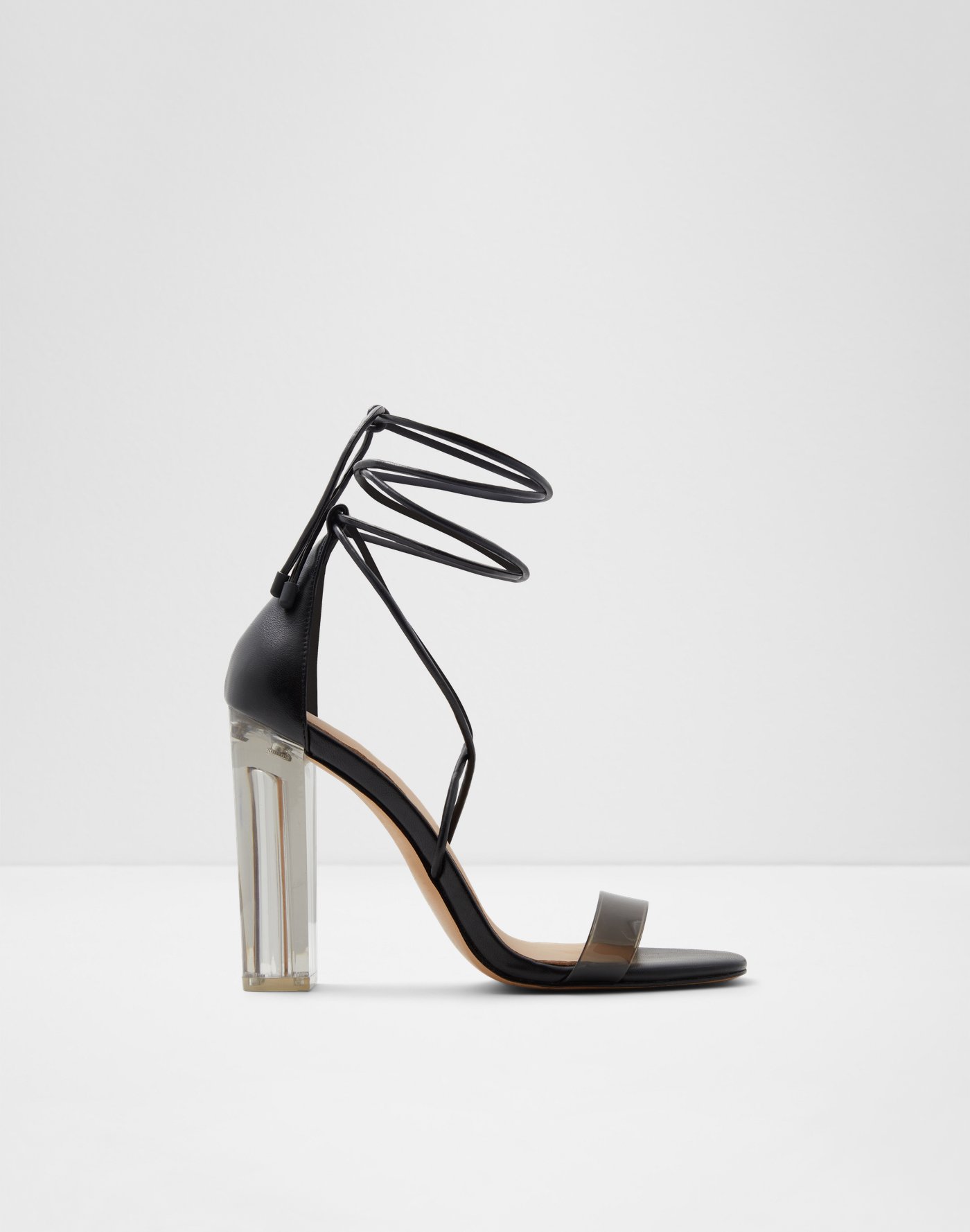 aldo black block heels