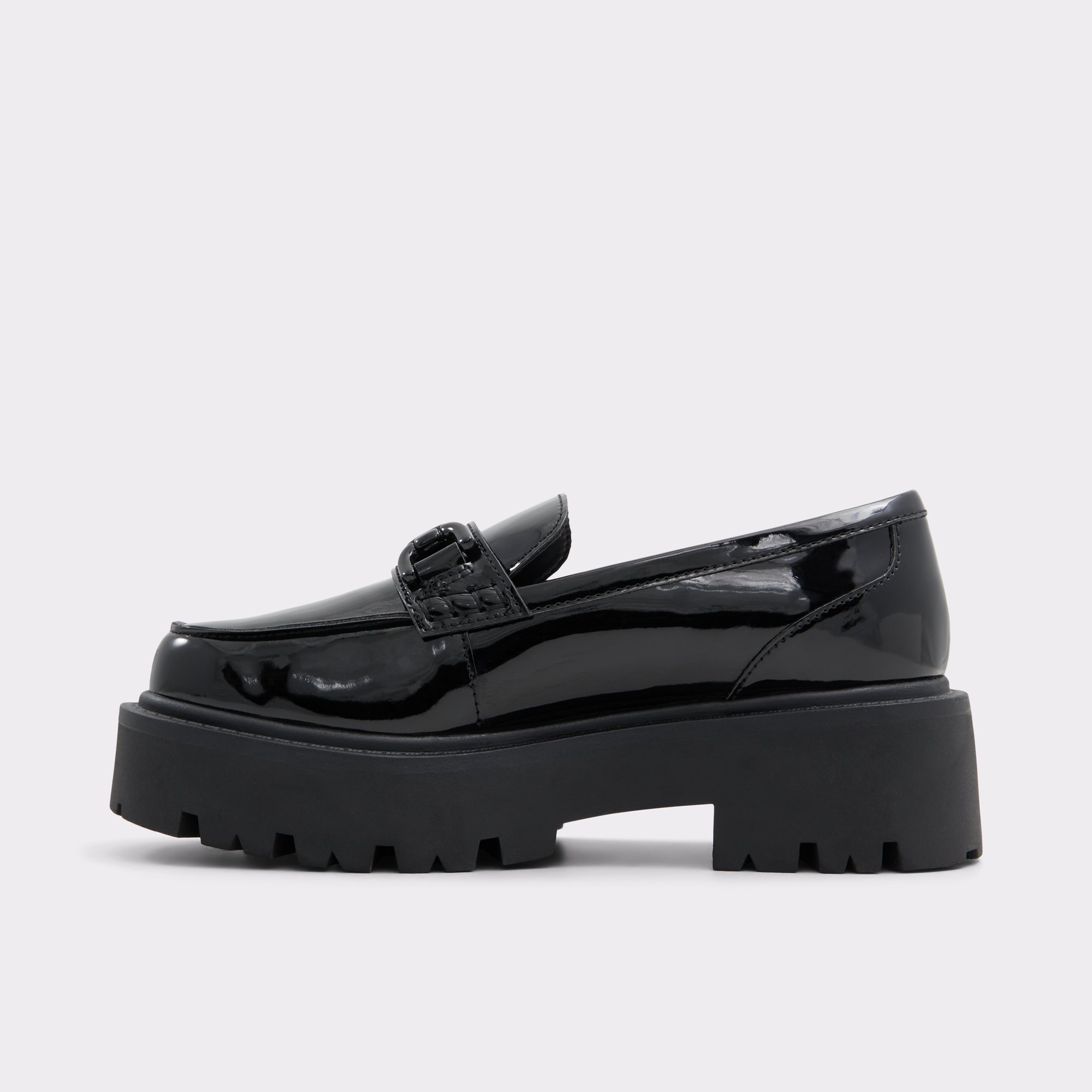 Oneameth Black Synthetic Patent Women's Loafers & Oxfords | ALDO Canada