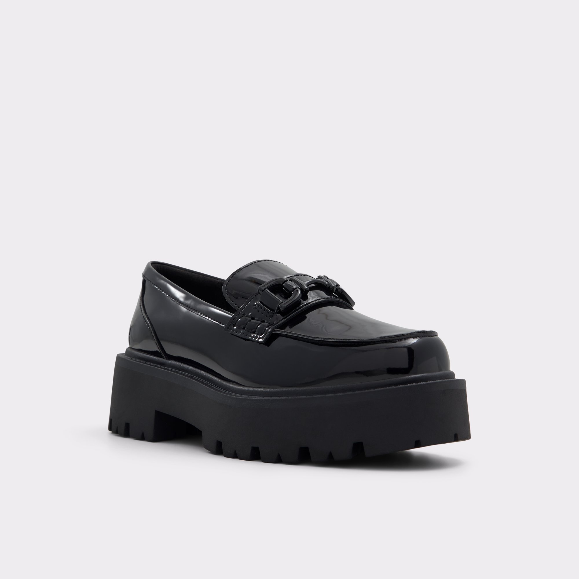 Oneameth Black Synthetic Patent Women's Loafers & Oxfords | ALDO Canada