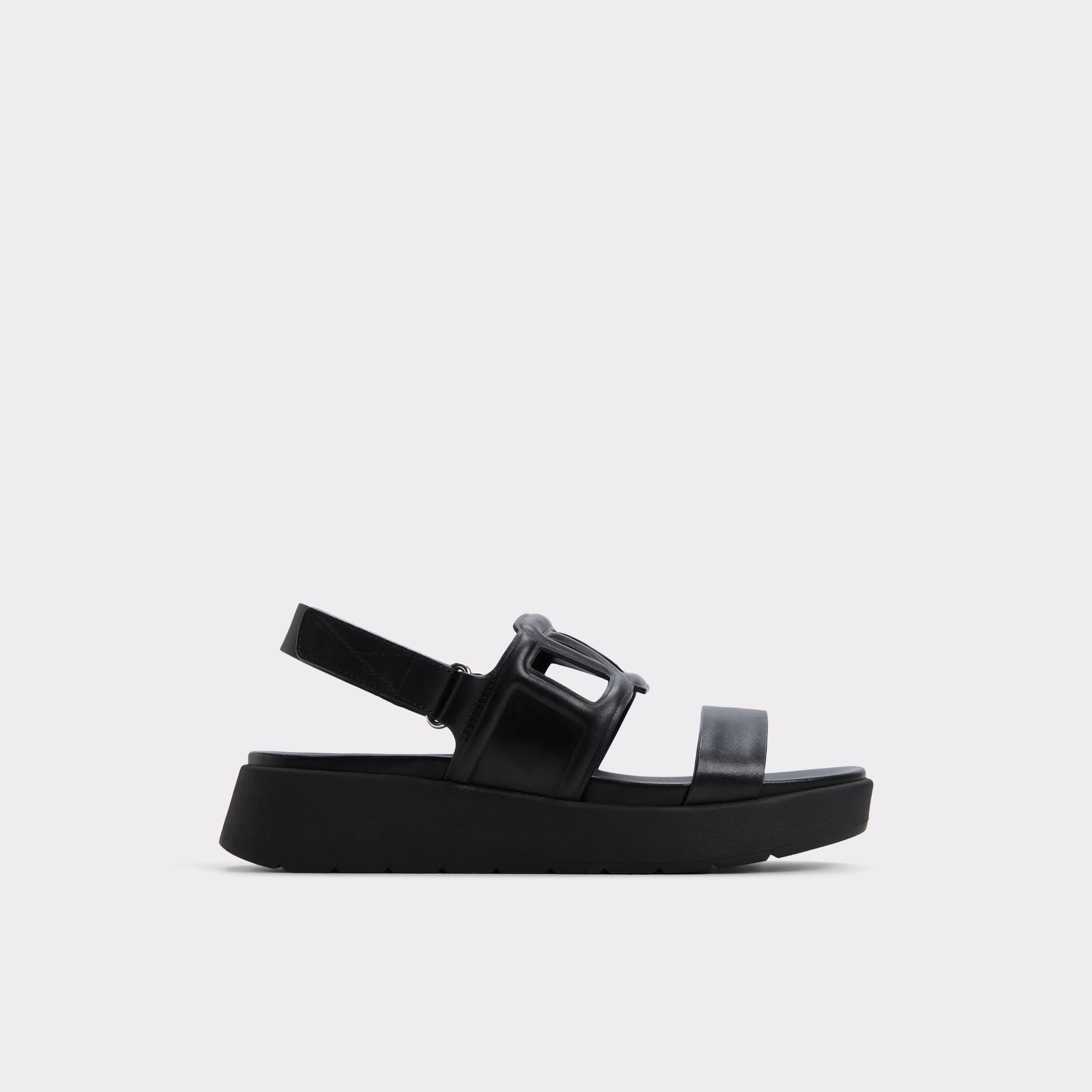 フットベッド【ALDO】レザー 厚底 ストラップサンダル Onuvia onuvia_black_001-001-