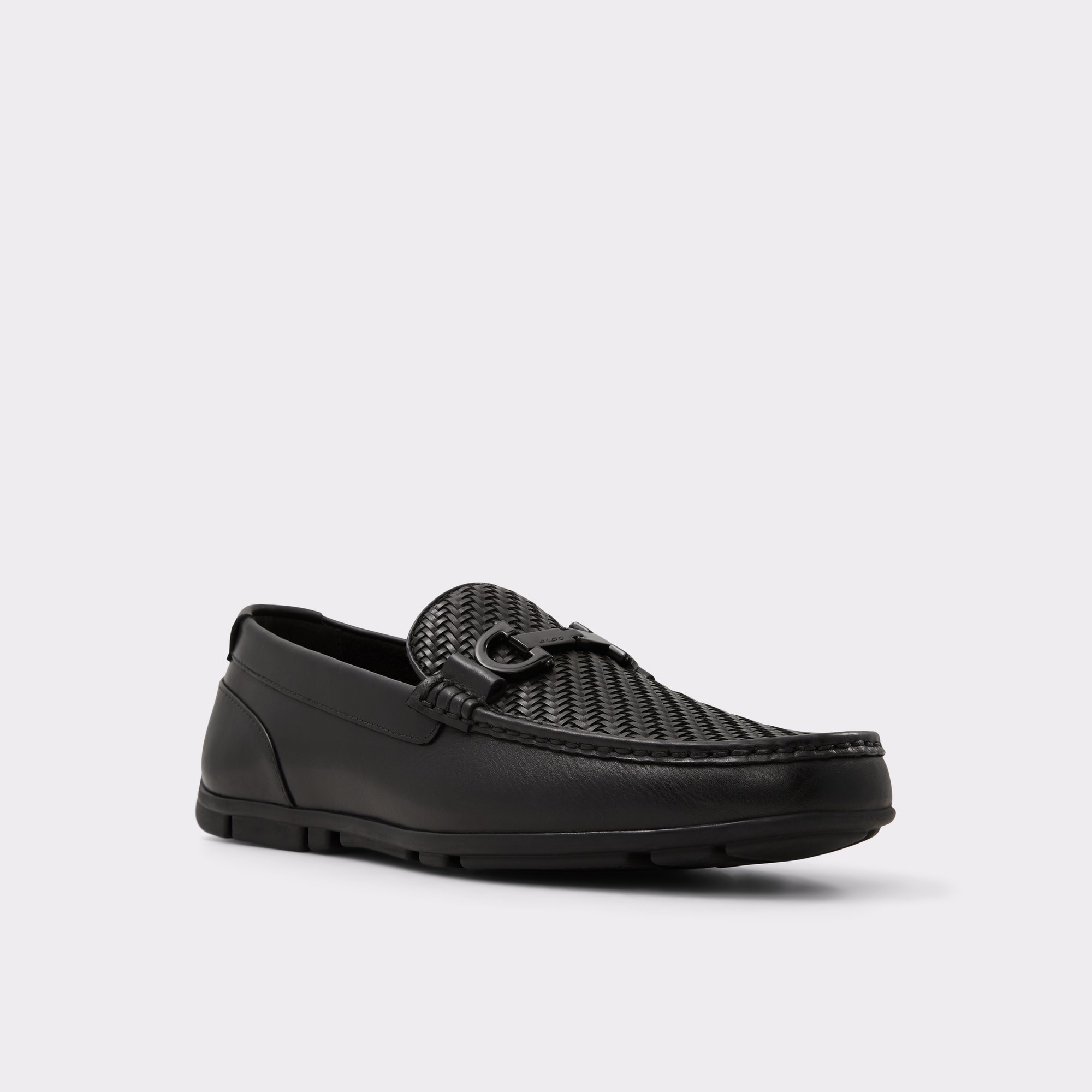 Orlovoflexx Black Leather Woven Men's Loafers & Slip-Ons | ALDO Canada