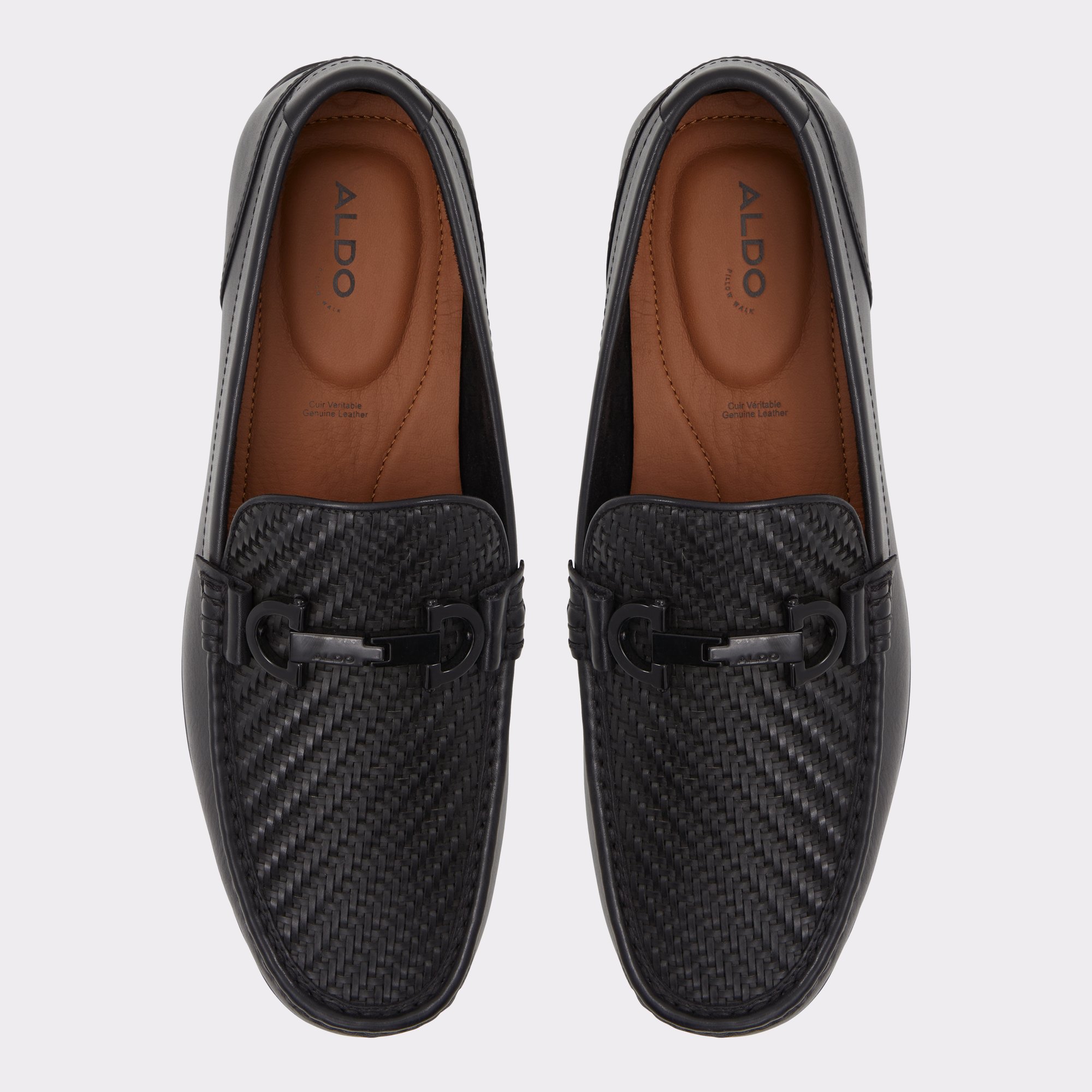 Orlovoflexx Black Leather Woven Men's Loafers & Slip-Ons | ALDO Canada