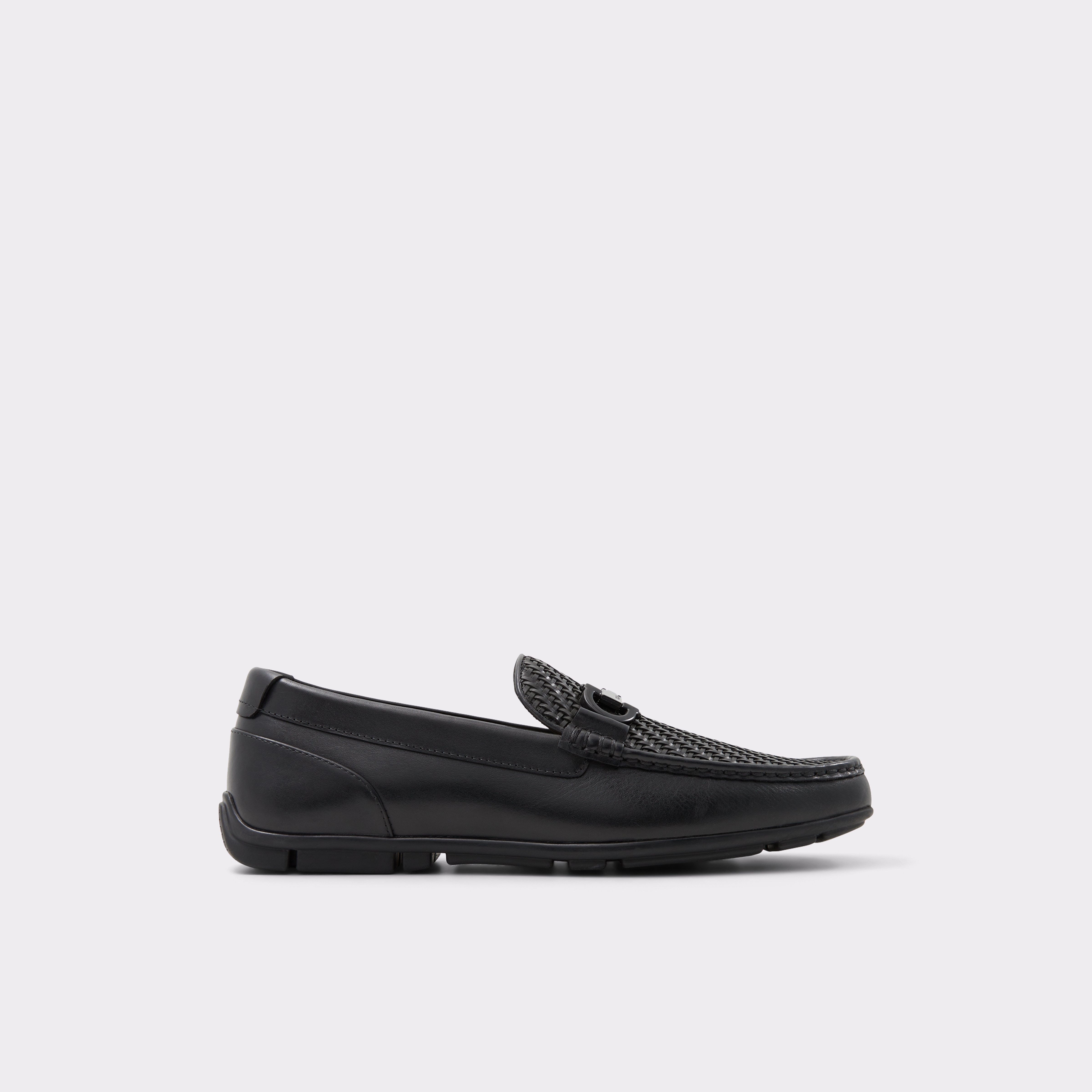 Black woven loafers mens store
