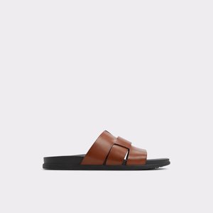 本革【ALDO Men's】上品 ストラップ フラットサンダル Haniff haniff_brown_220-001-