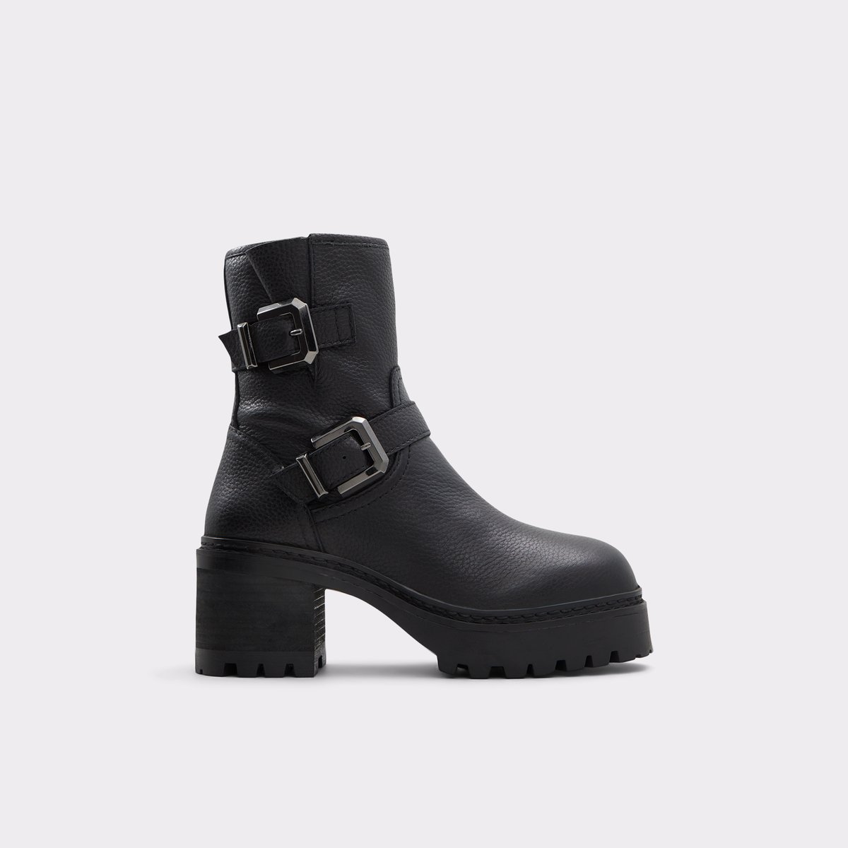 Palomina Black Leather Pebble Women's Ankle boots | ALDO Canada