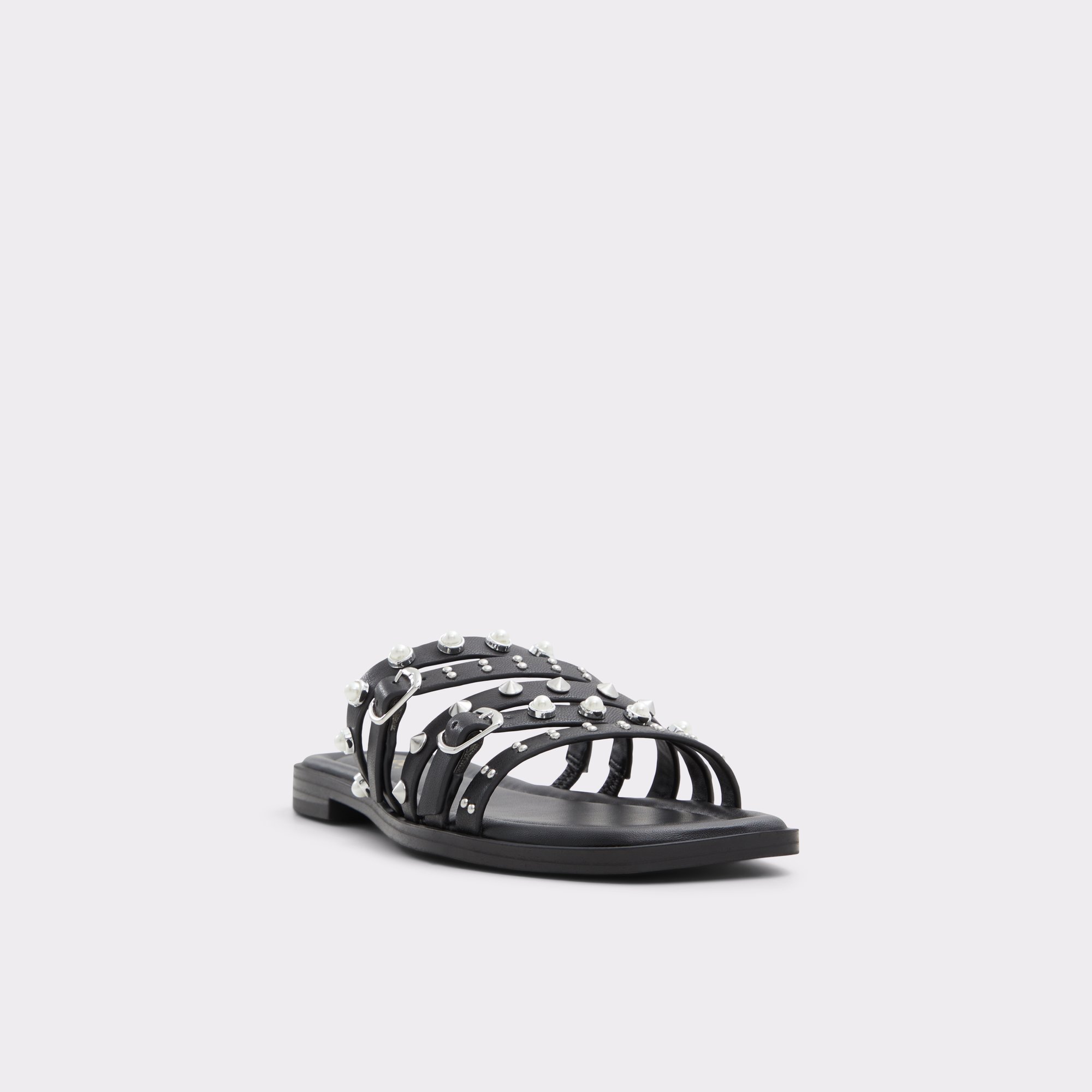 Pearlyne Black Women's Flat Sandals | ALDO Canada