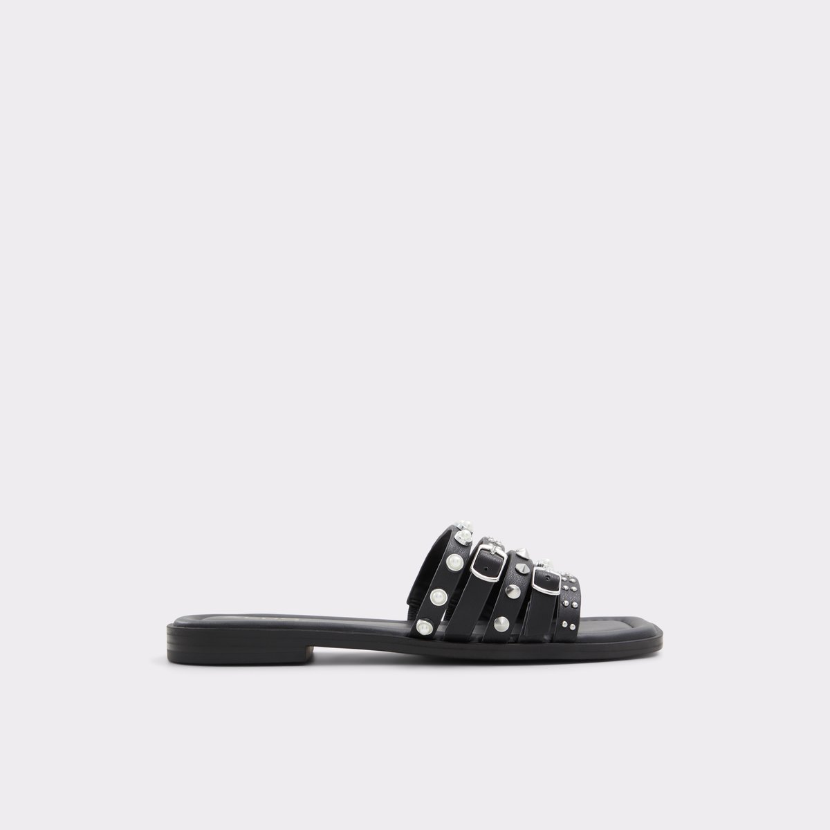 Pearlyne Black Women's Flat Sandals | ALDO Canada