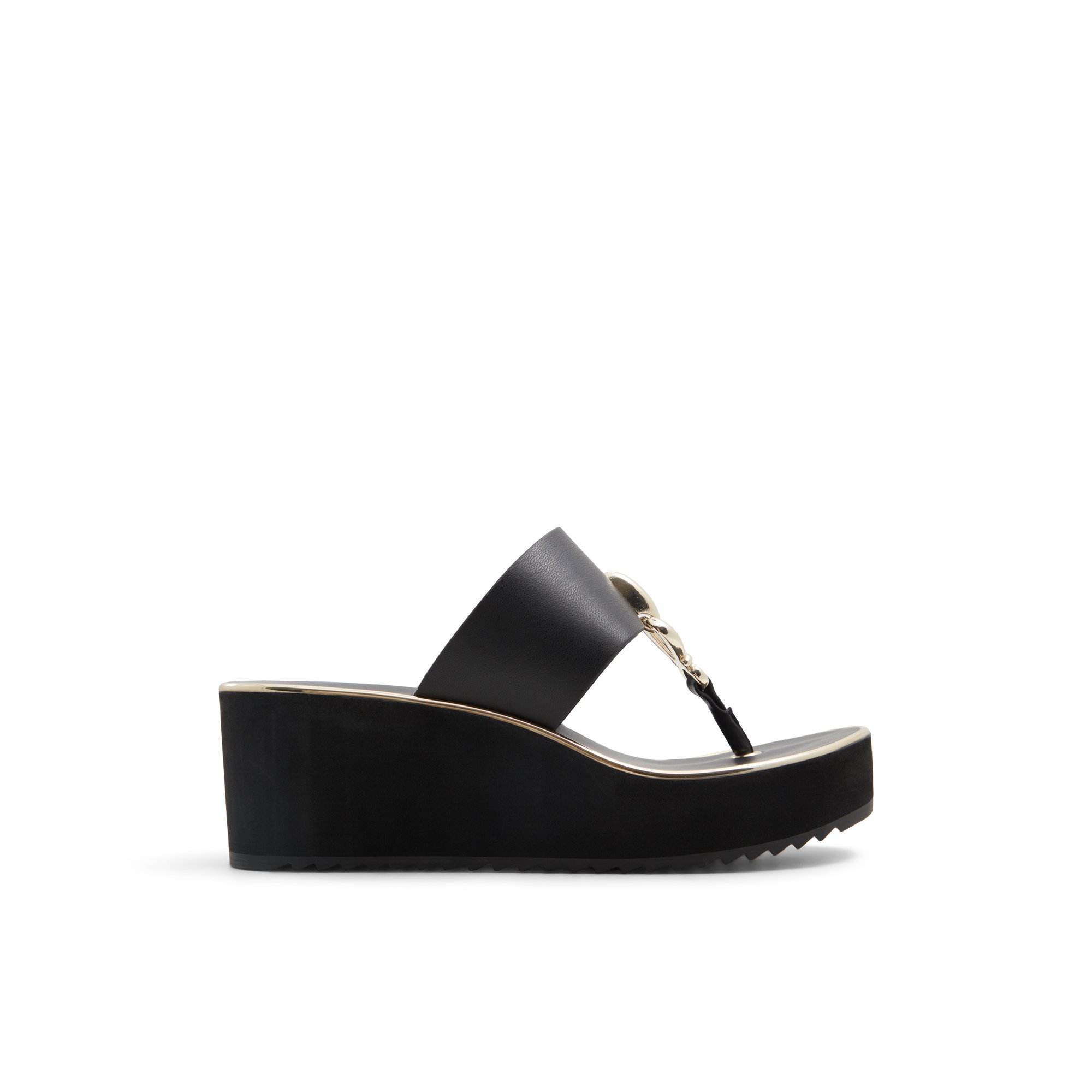 ALDO Penelopy - Women's Wedge Sandals - Black, Size 8.5