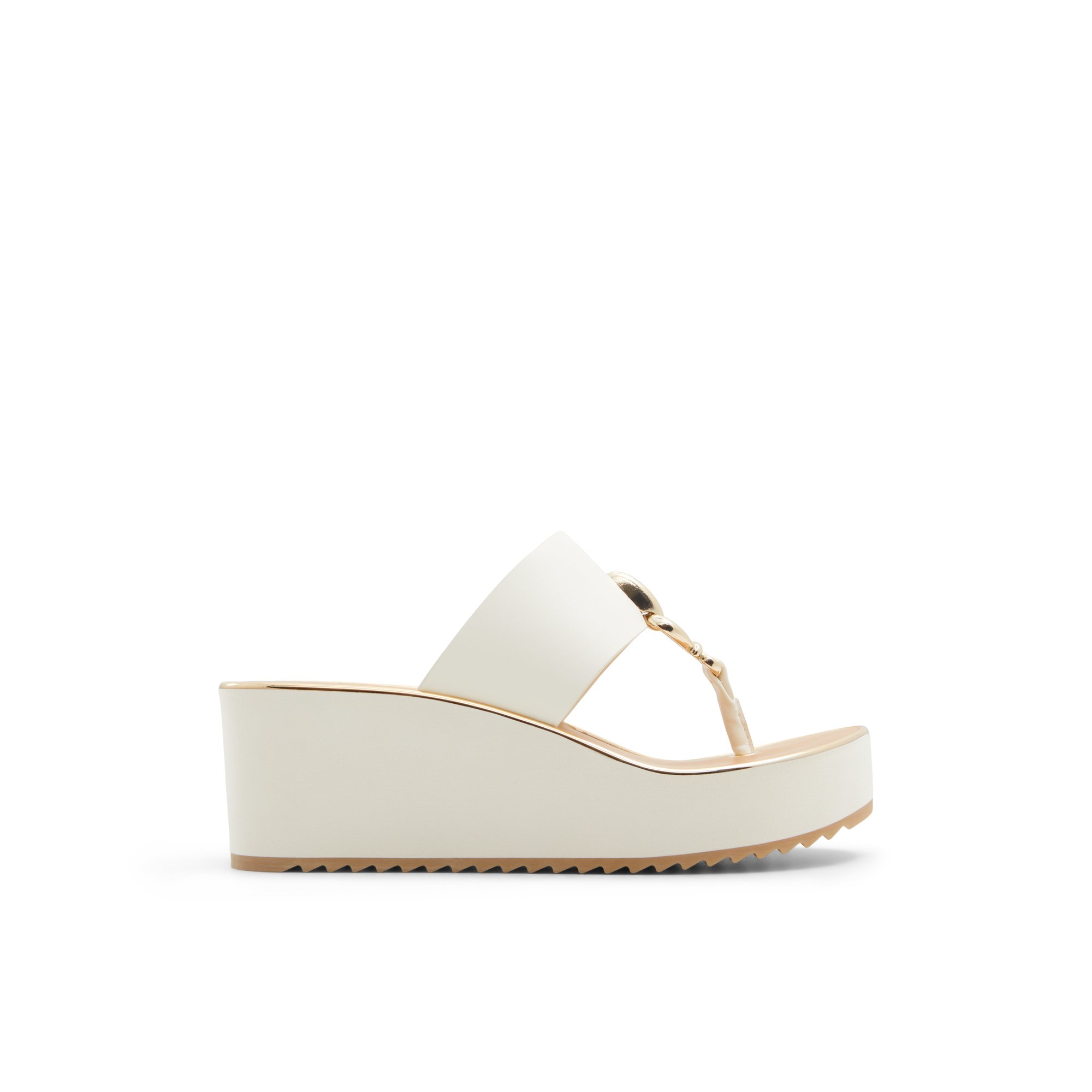 ALDO Penelopy - Women's Wedge Sandals - White, Size 5