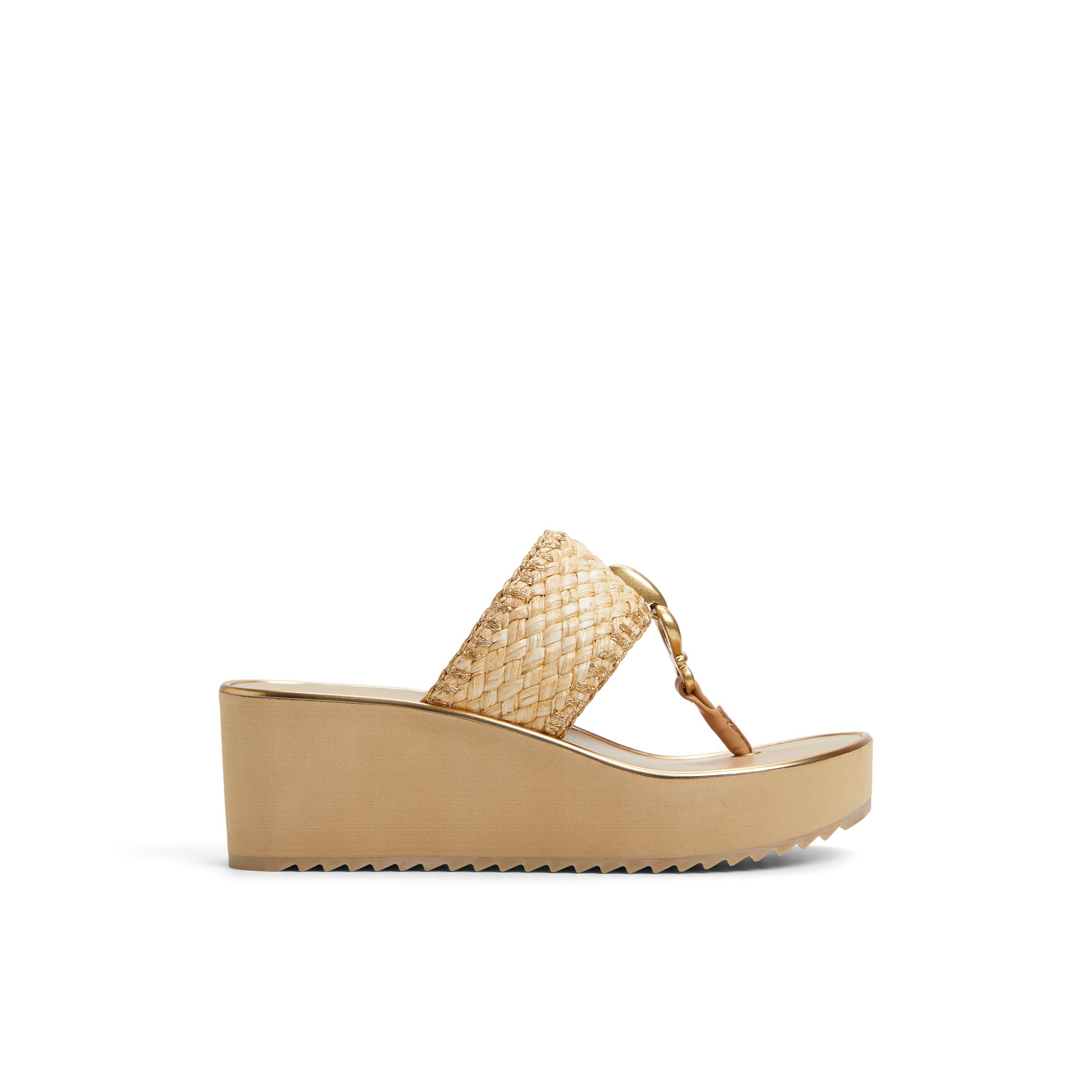 ALDO Penelopy - Women's Wedge Sandals - Beige, Size 6