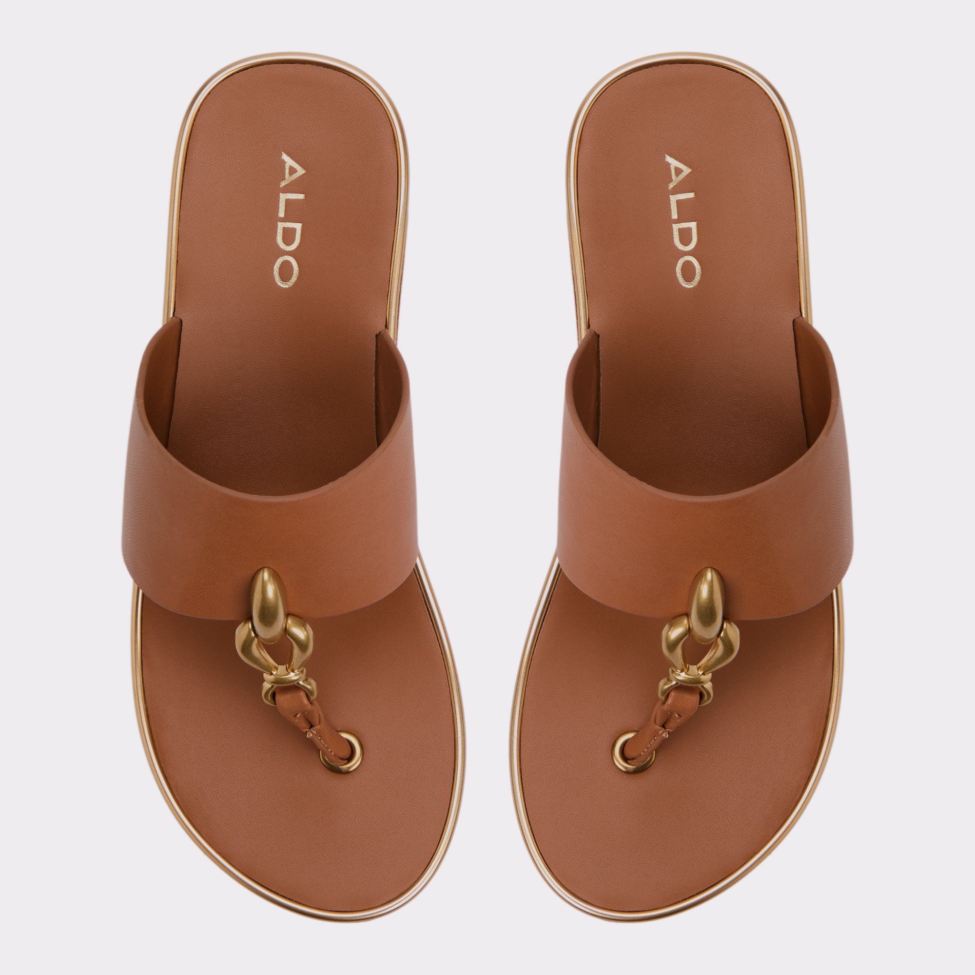 【ALDO】大人気☆Penelopy☆プラットフォーム・Tトングサンダル Penelopy Medium Brown Women's Platforms & Wedges | ALDO US