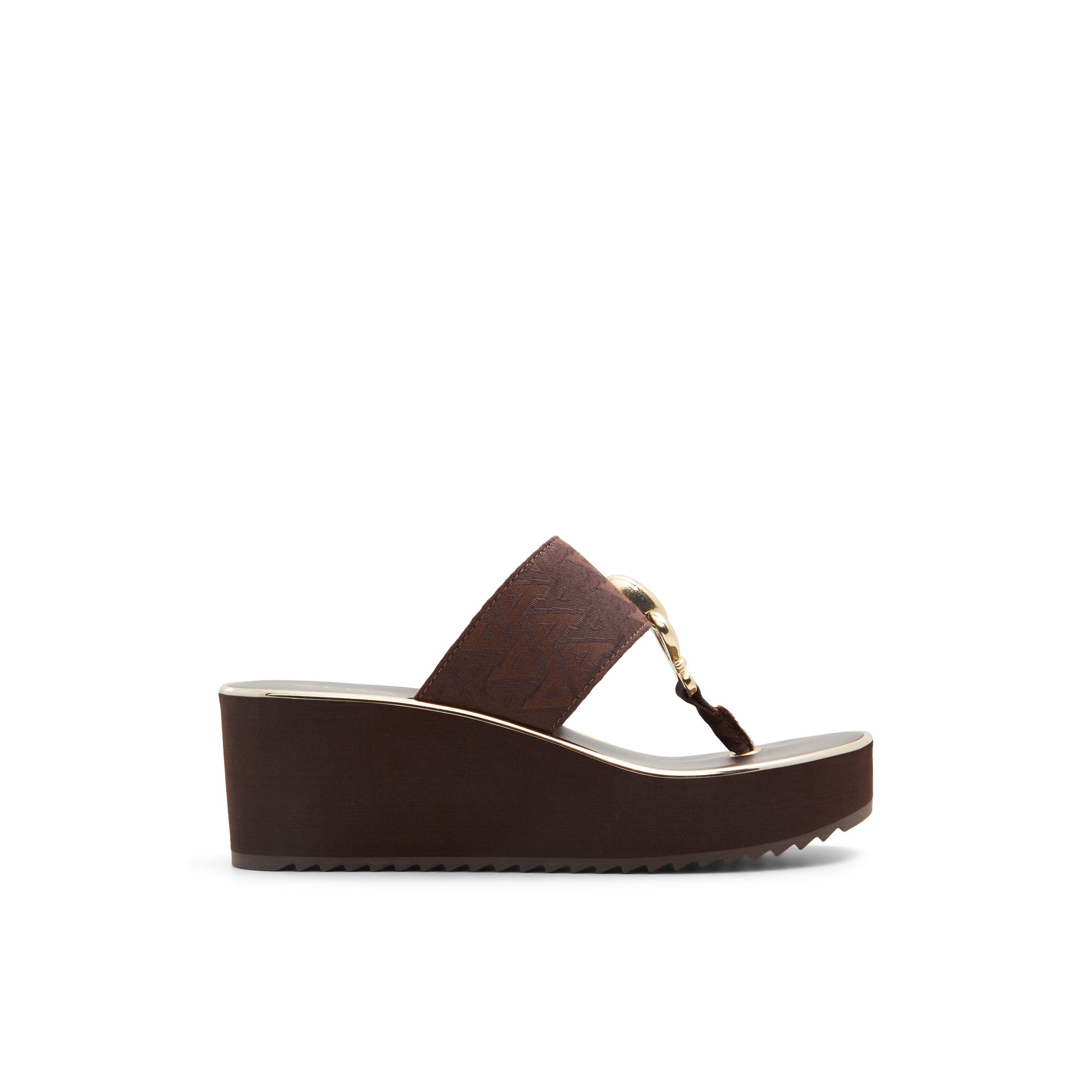 ALDO Penelopy - Women's Wedge Sandals - Brown, Size 6