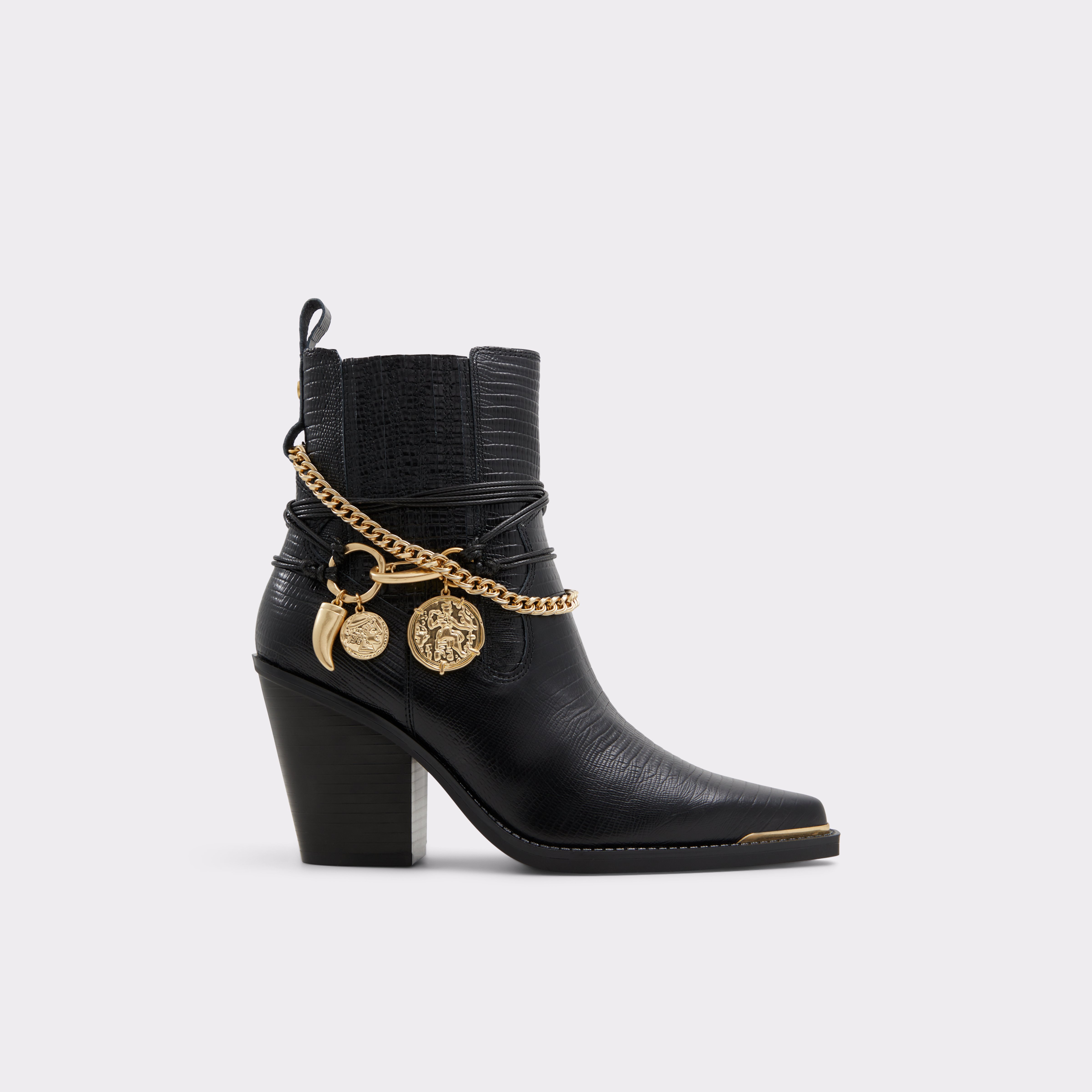 Black western booties best sale