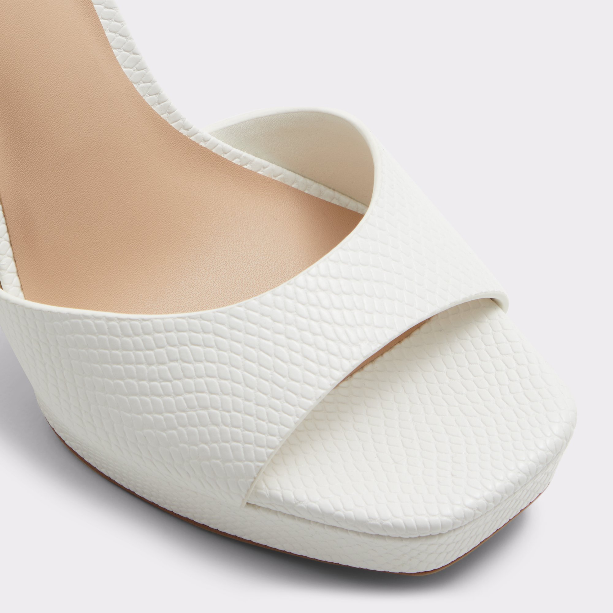 Prisilla White Synthetic Snake Women's Strappy sandals | ALDO Canada