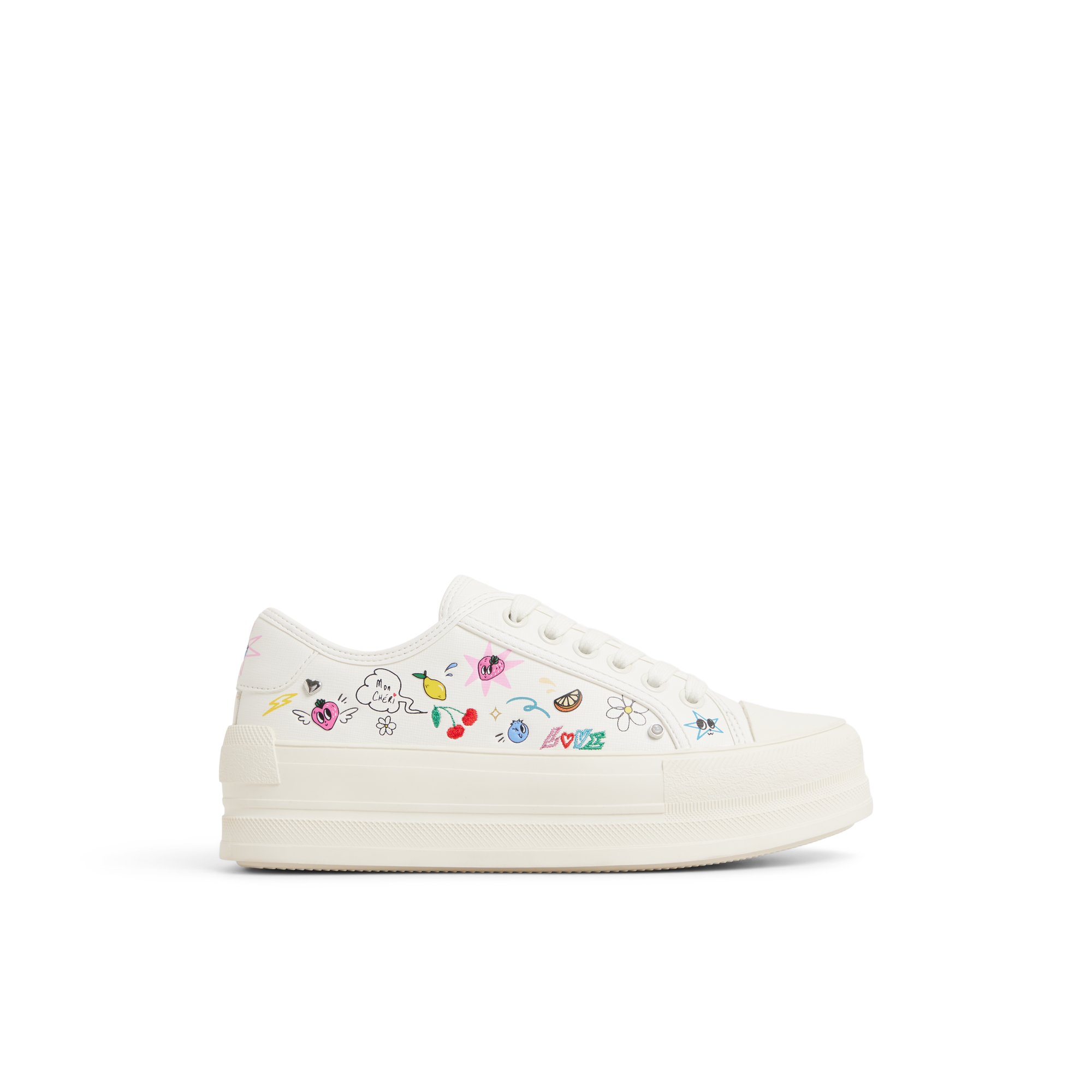 Aldo Rayes Embroidered Platform Sneaker In Multi