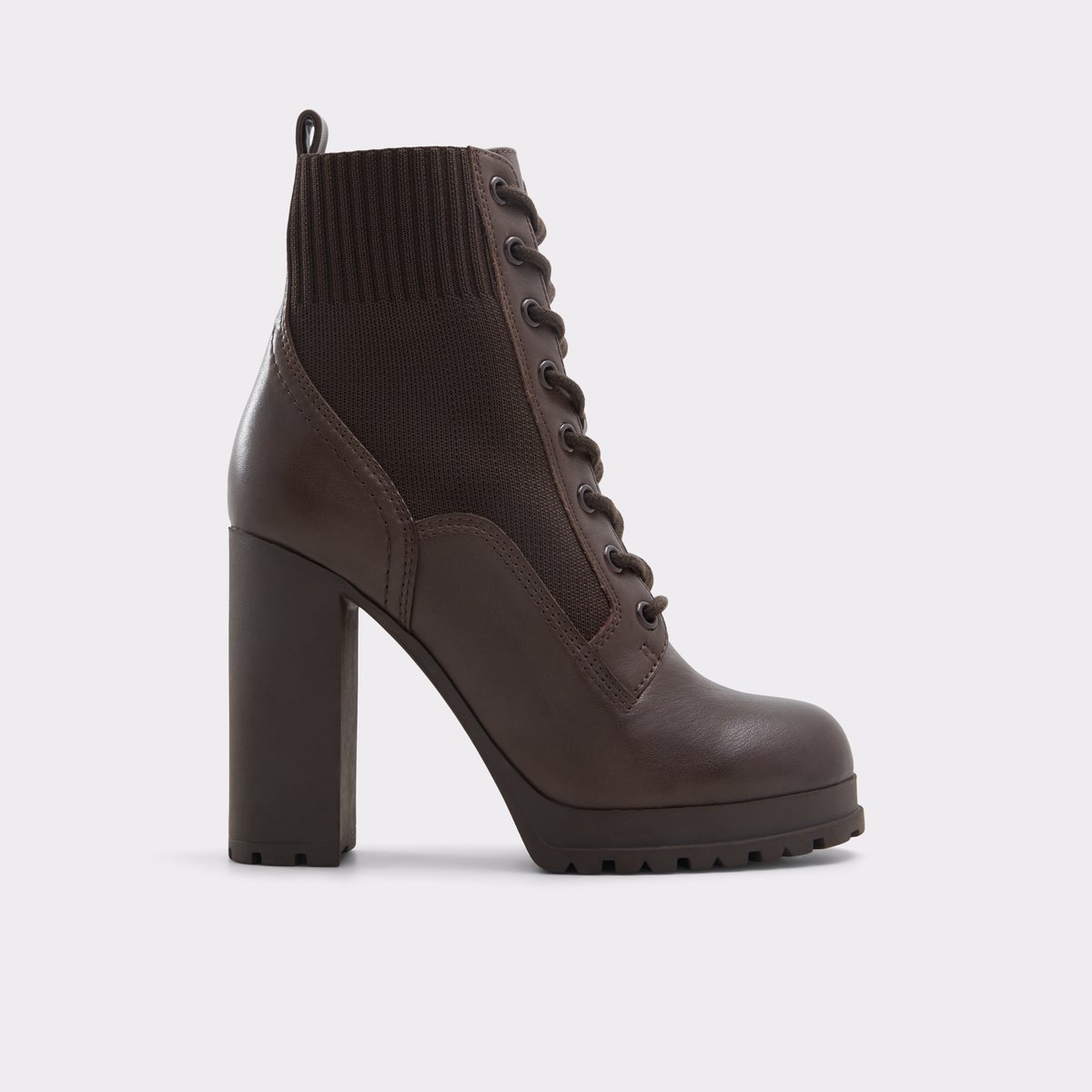 Dark brown combat boots best sale