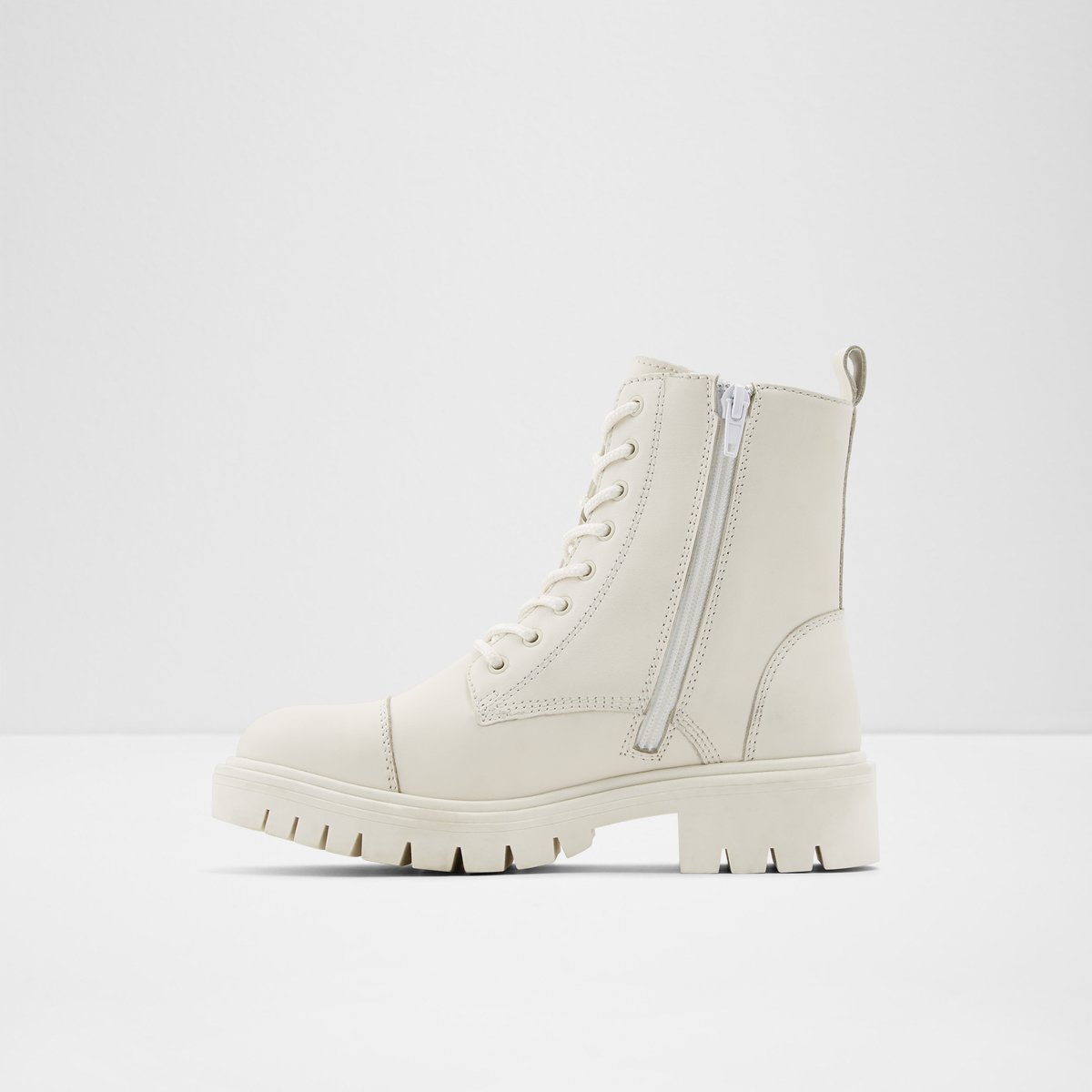 White Leather Smooth boots | ALDO US