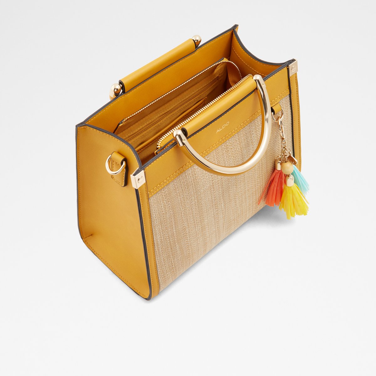 yellow aldo purse