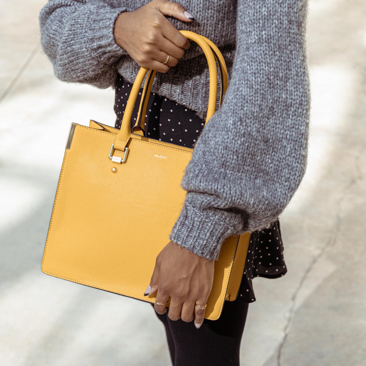 aldo yellow purse