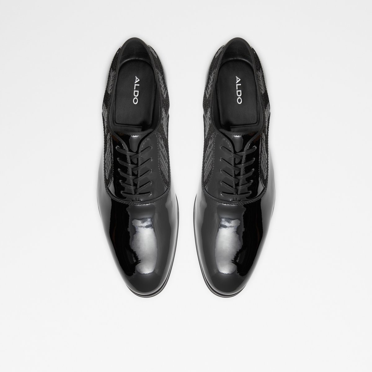 aldo black patent shoes