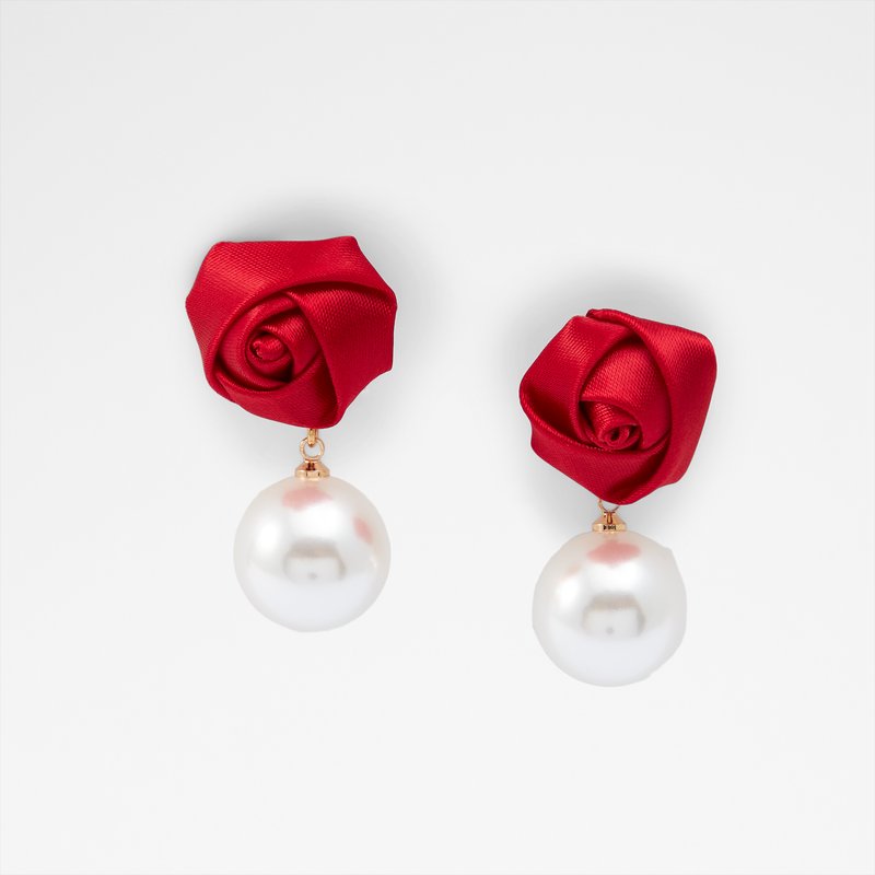 rosettee arete de mujer-rojo_red