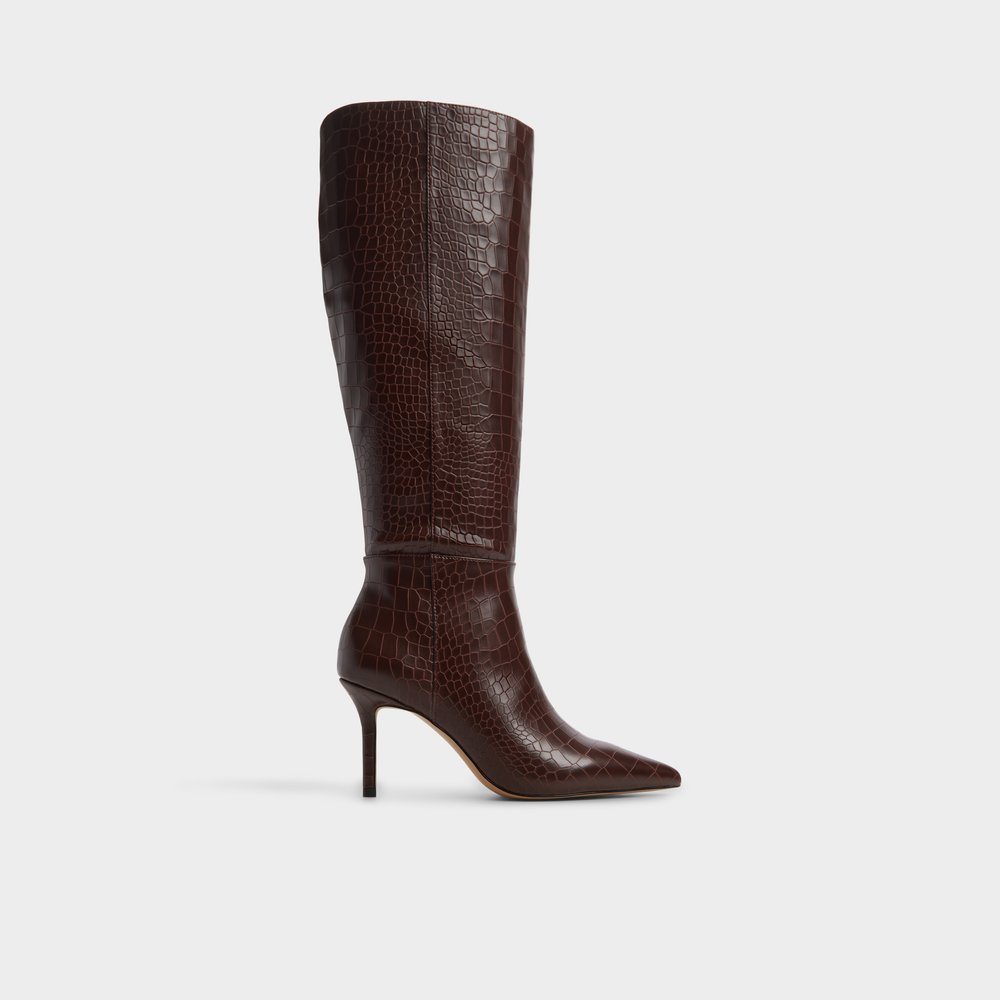 【追跡あり!】ALDO Wicoenitall-wc レザー カップソール ブーツ Wicoenitall-wc Cognac Women's Tall Boots | ALDO US