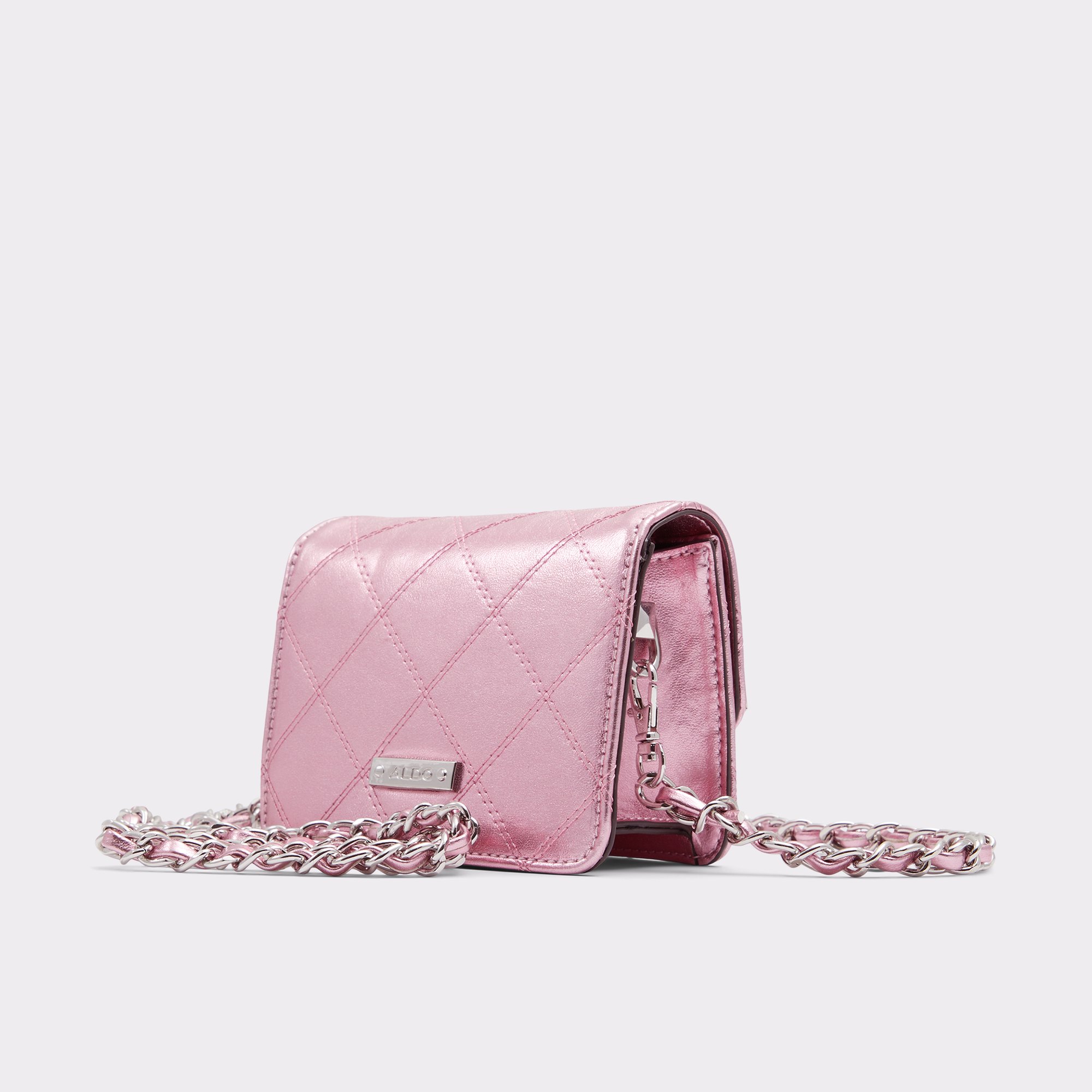 Aldo Snake Embossed Light Pink Taupe Colorblock Shoulder Crossbody Handbag  NWT